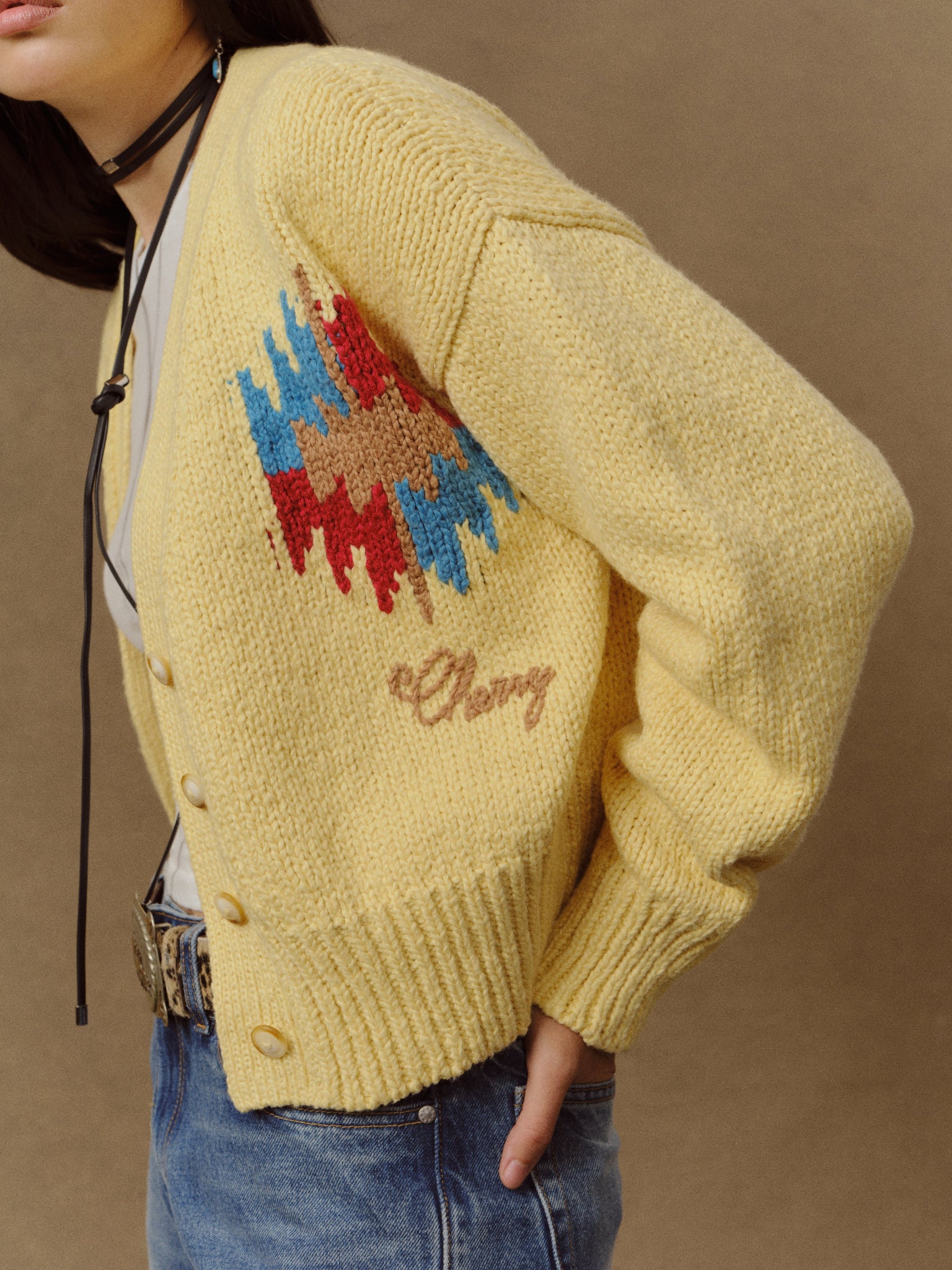 Women's Frontier Cropped Cardigan (Butter Yellow)