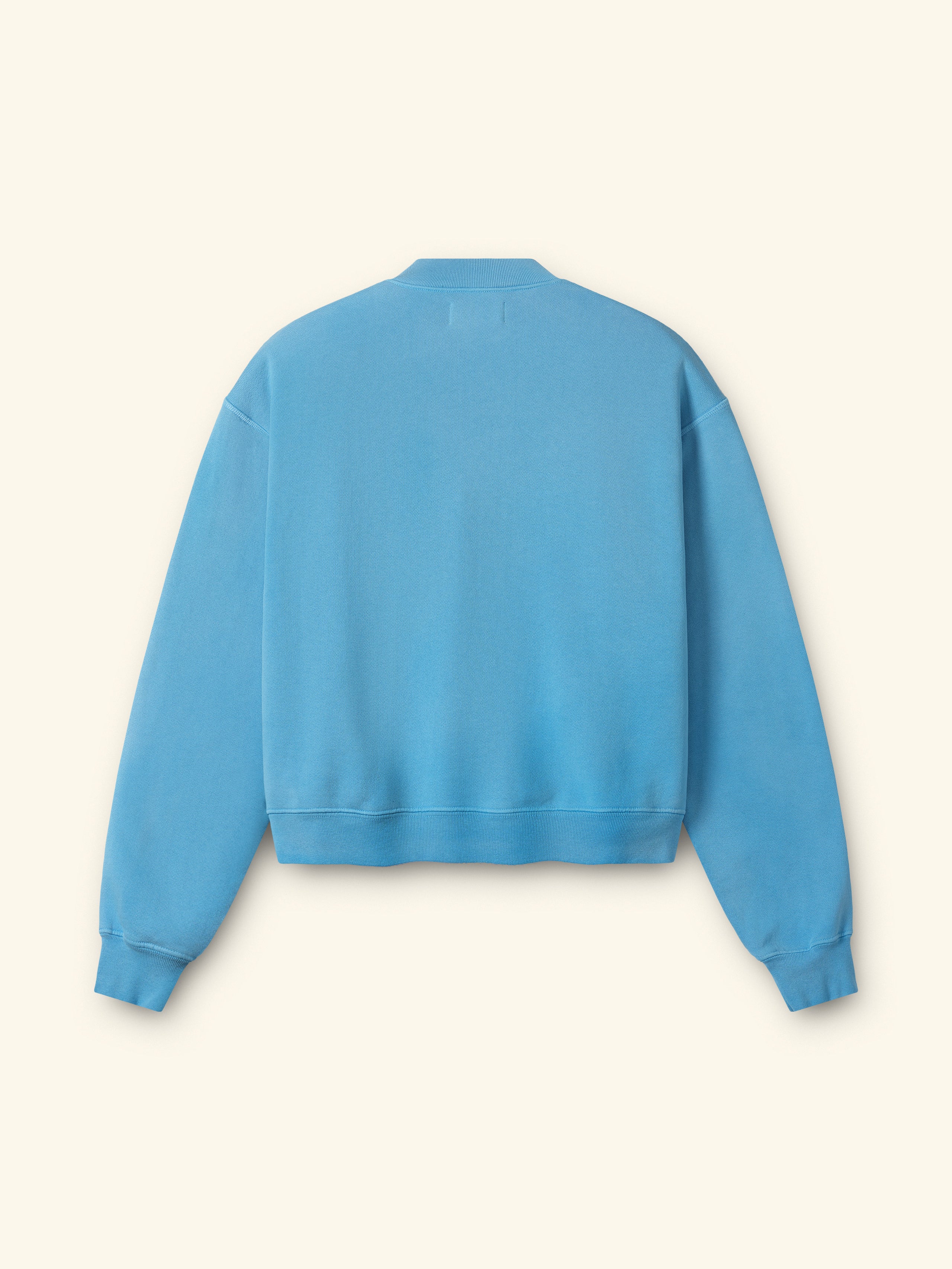 Embroidered Zip Up Crew (Malibu Blue) – CHERRY LA