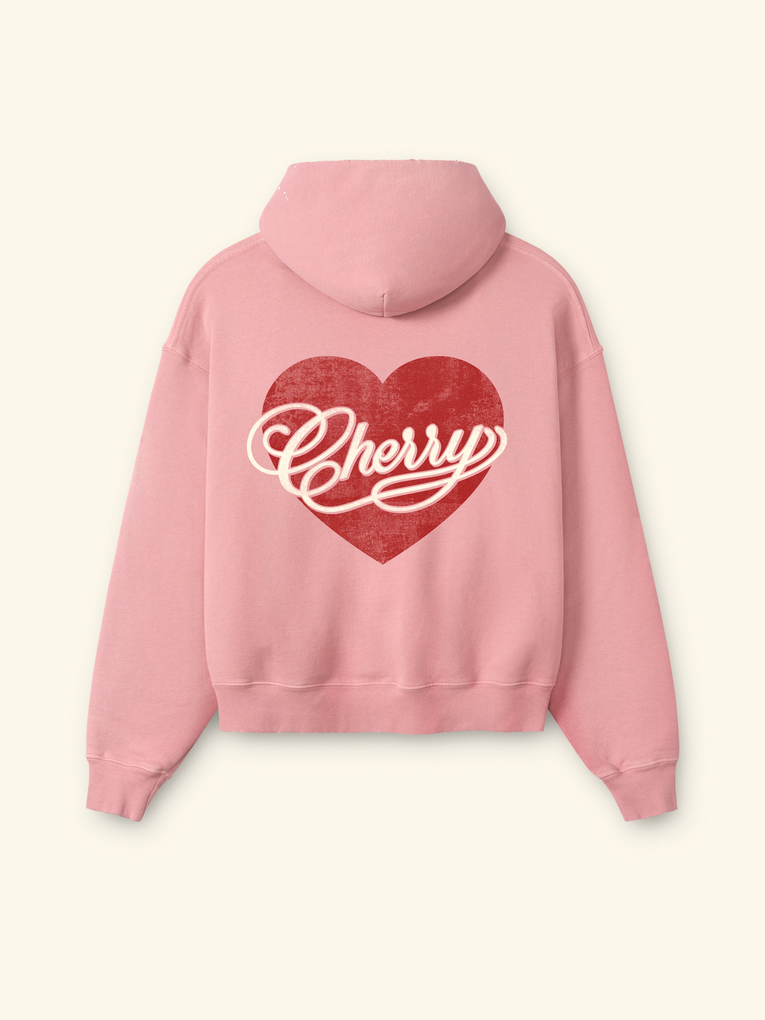 Valentine's Distressed Hoodie (Dusty Pink)