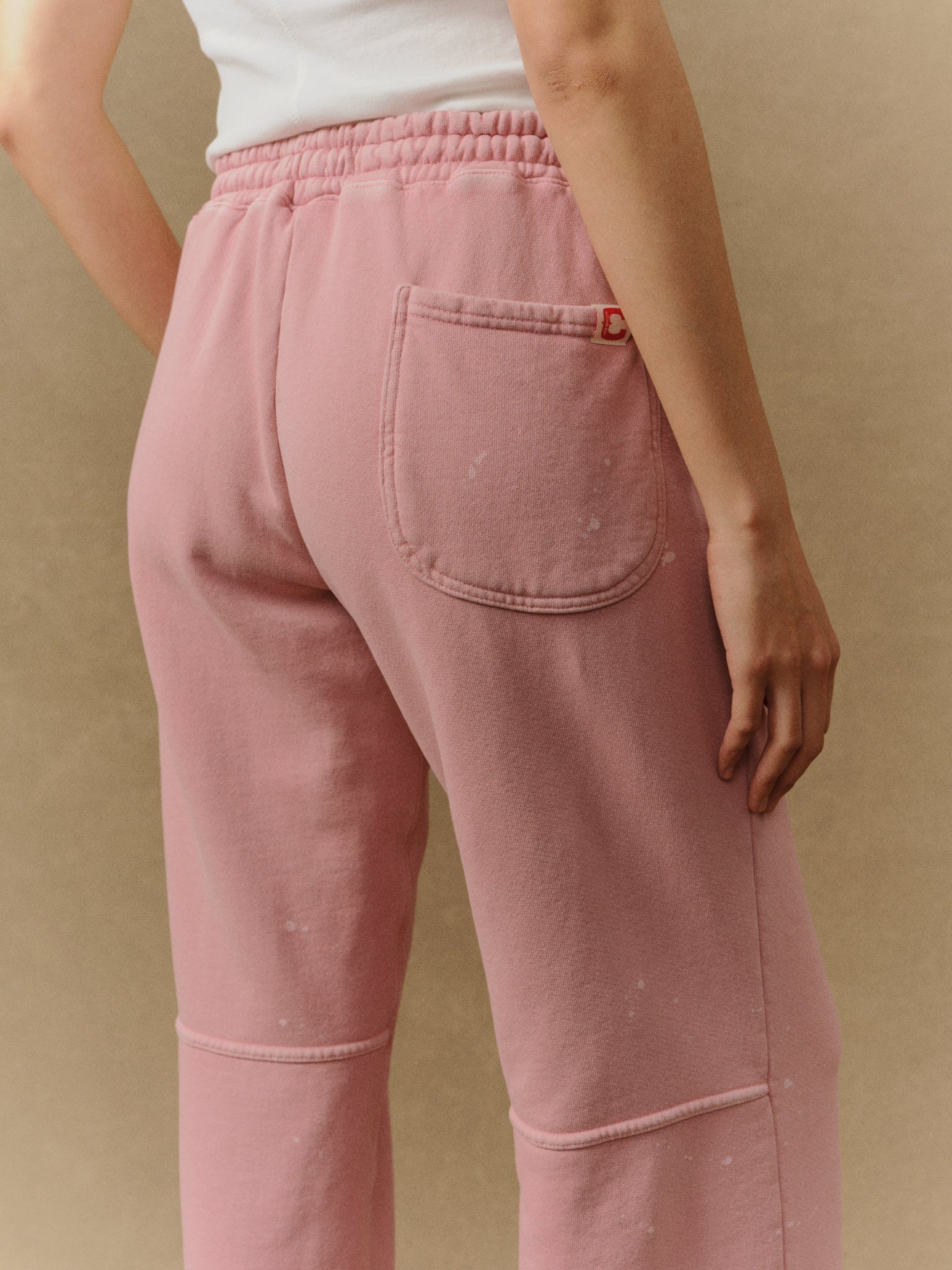 Valentine's Distressed Parachute Sweatpants (Dusty Pink)
