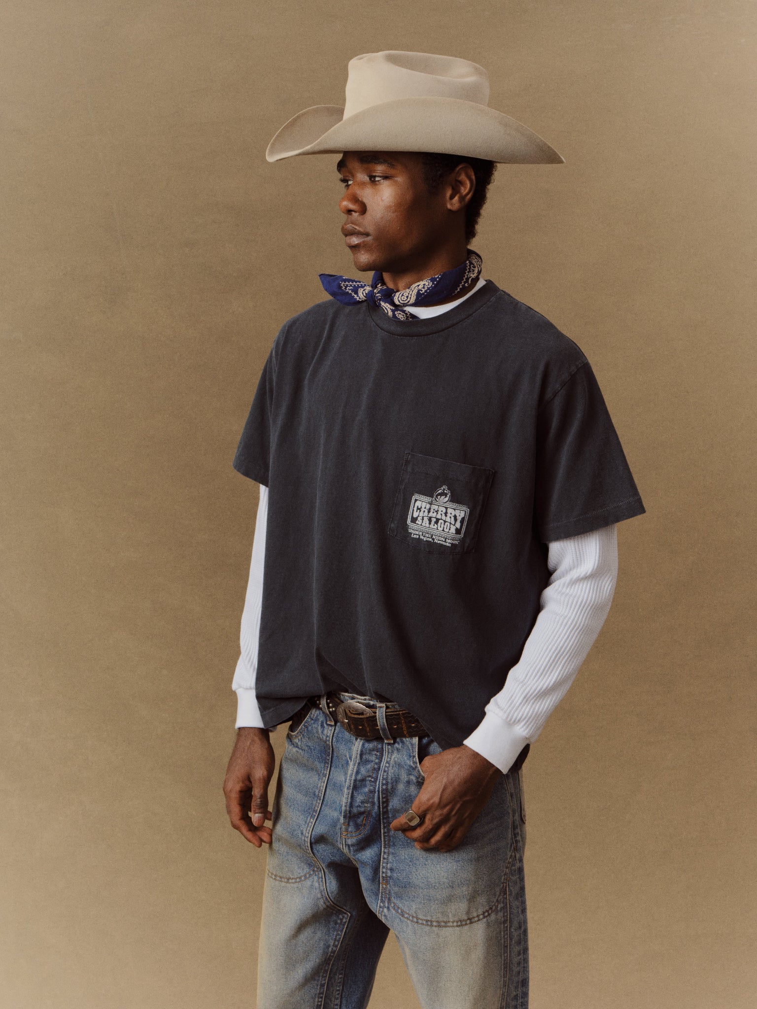 Las Vegas Boxy Pocket T-Shirt (Vintage Black)