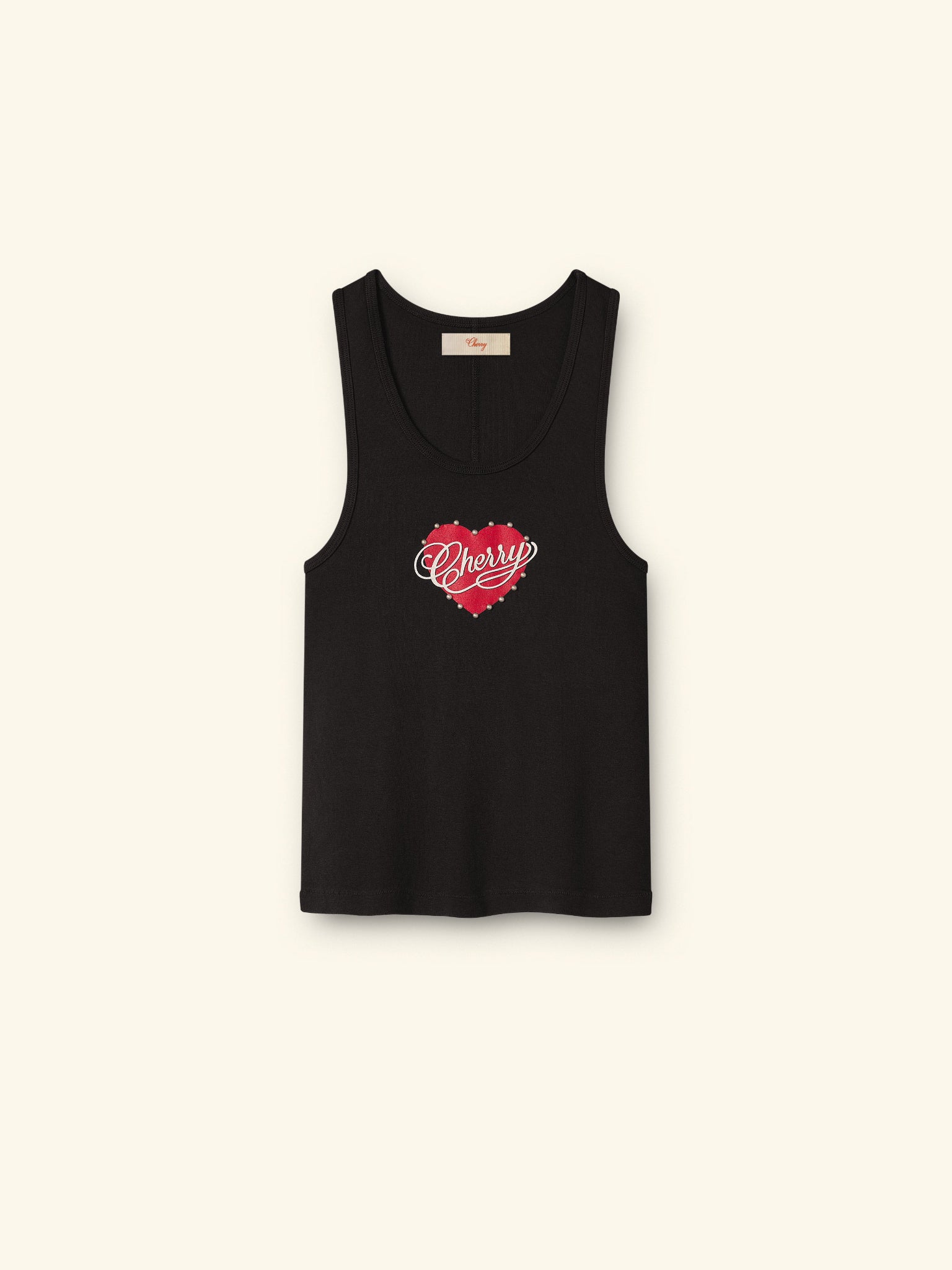 Women's Studded Valentine's Tank Top (Vintage Black)