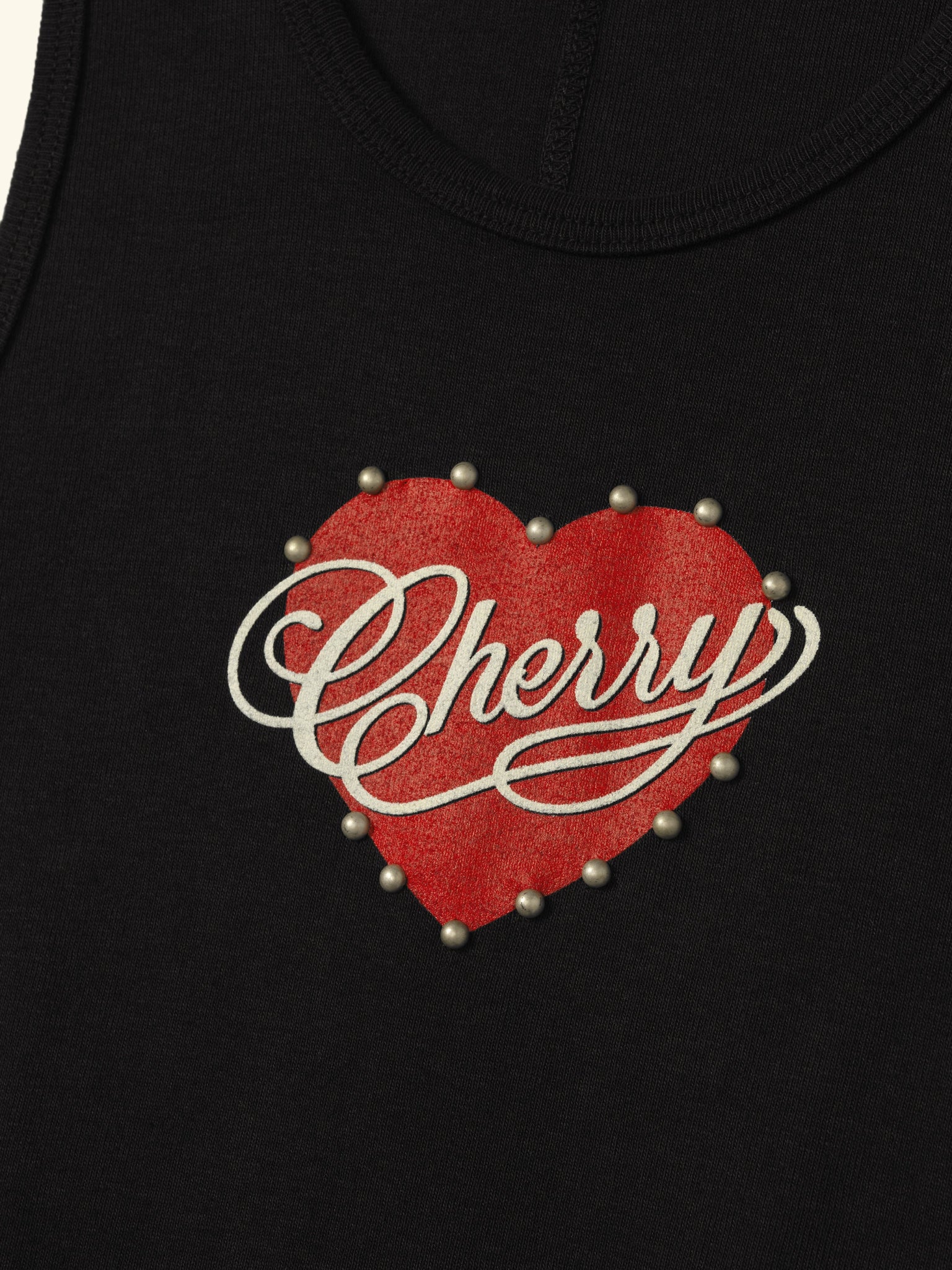 Women's Studded Valentine's Tank Top (Vintage Black)