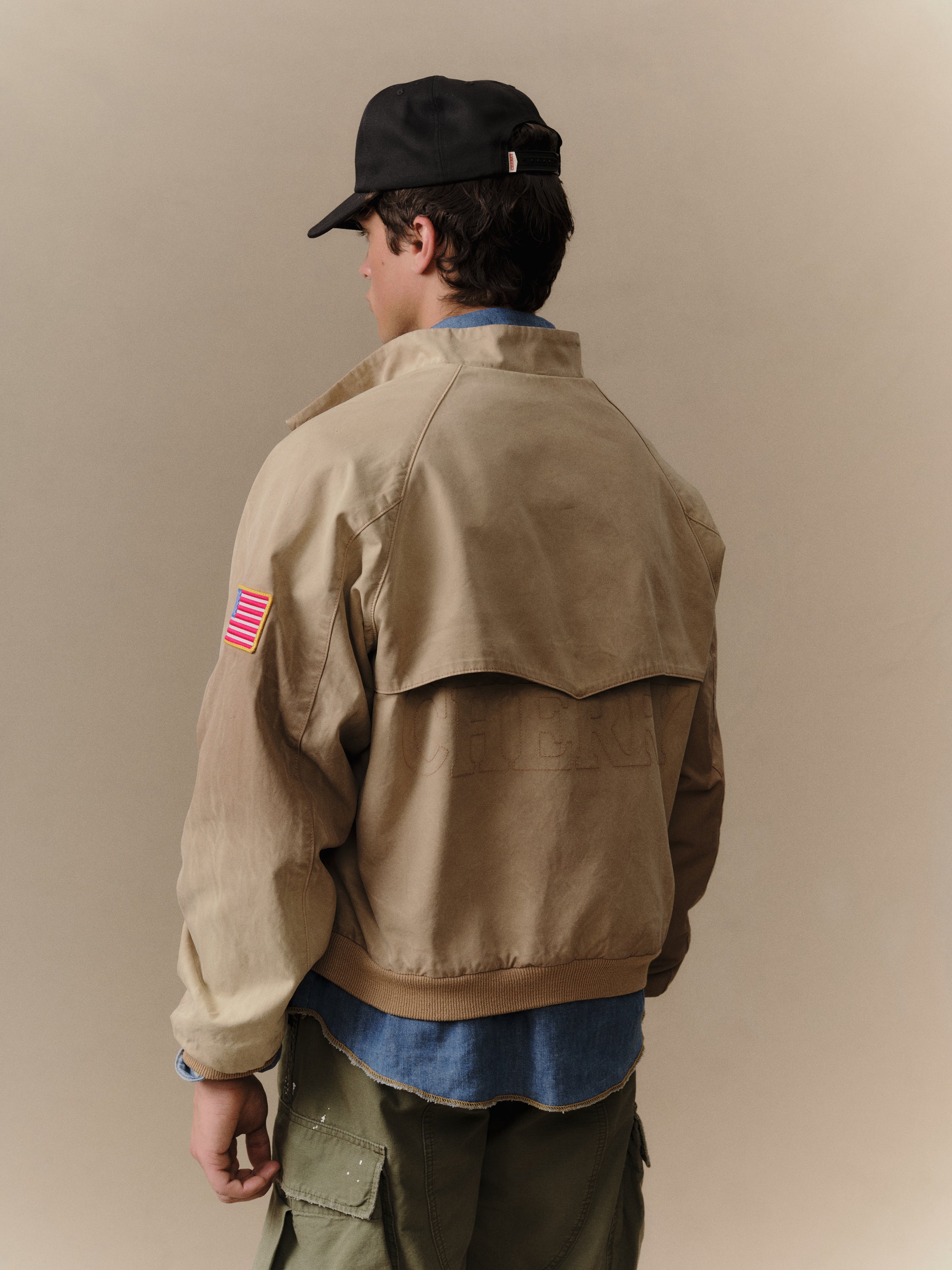 Sun Faded Championship Jacket (Tan)