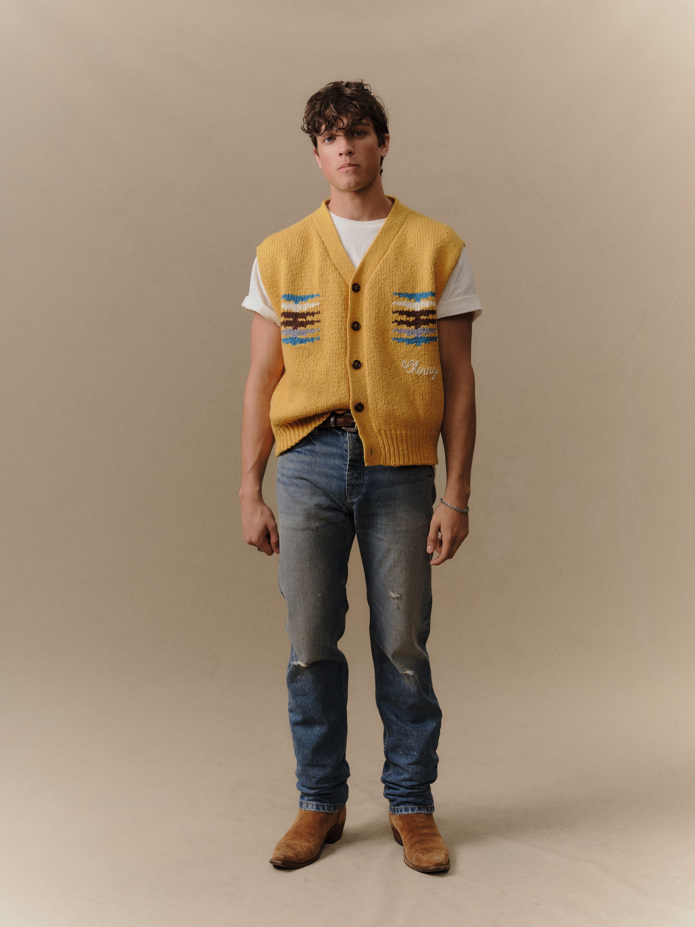 Frontier Knit Vest (Sun Yellow) – CHERRY LA