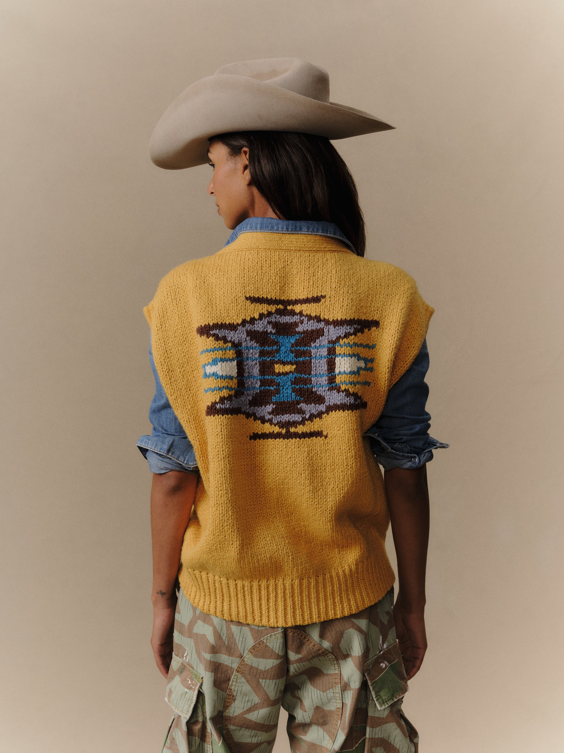 Frontier Knit Vest (Sun Yellow) – CHERRY LA