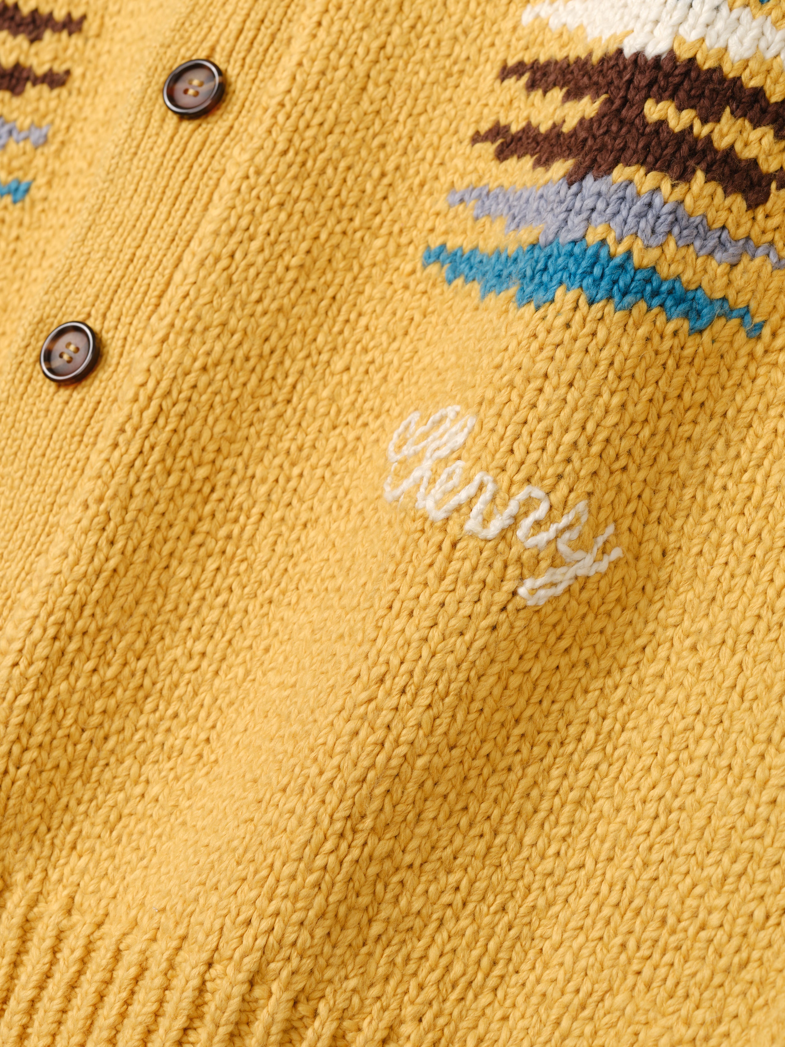 Frontier Knit Vest (Sun Yellow)