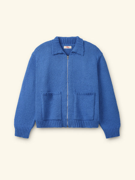 5 Star Knit Zip Jacket (Steel Blue) – CHERRY LA