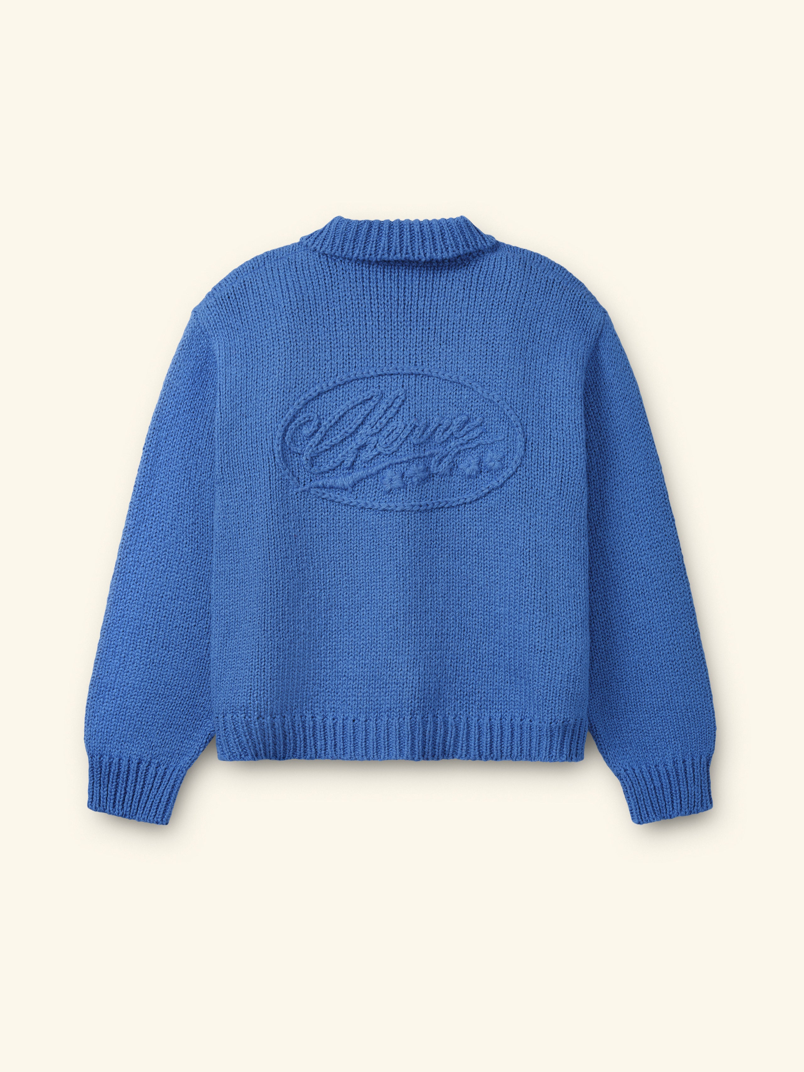 5 Star Knit Zip Jacket (Steel Blue) – CHERRY LA