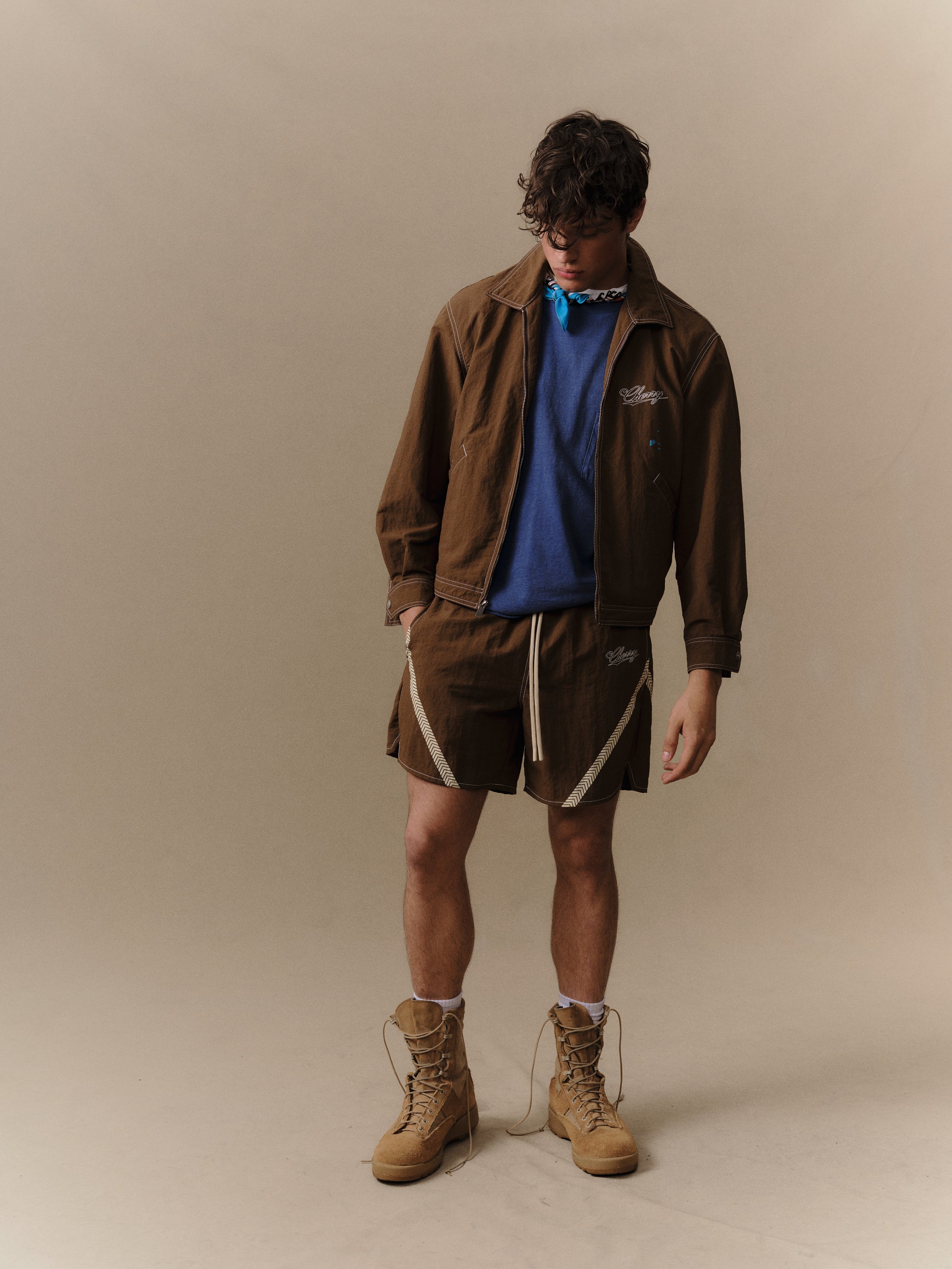 Nylon Running Jacket (Brown) – CHERRY LA