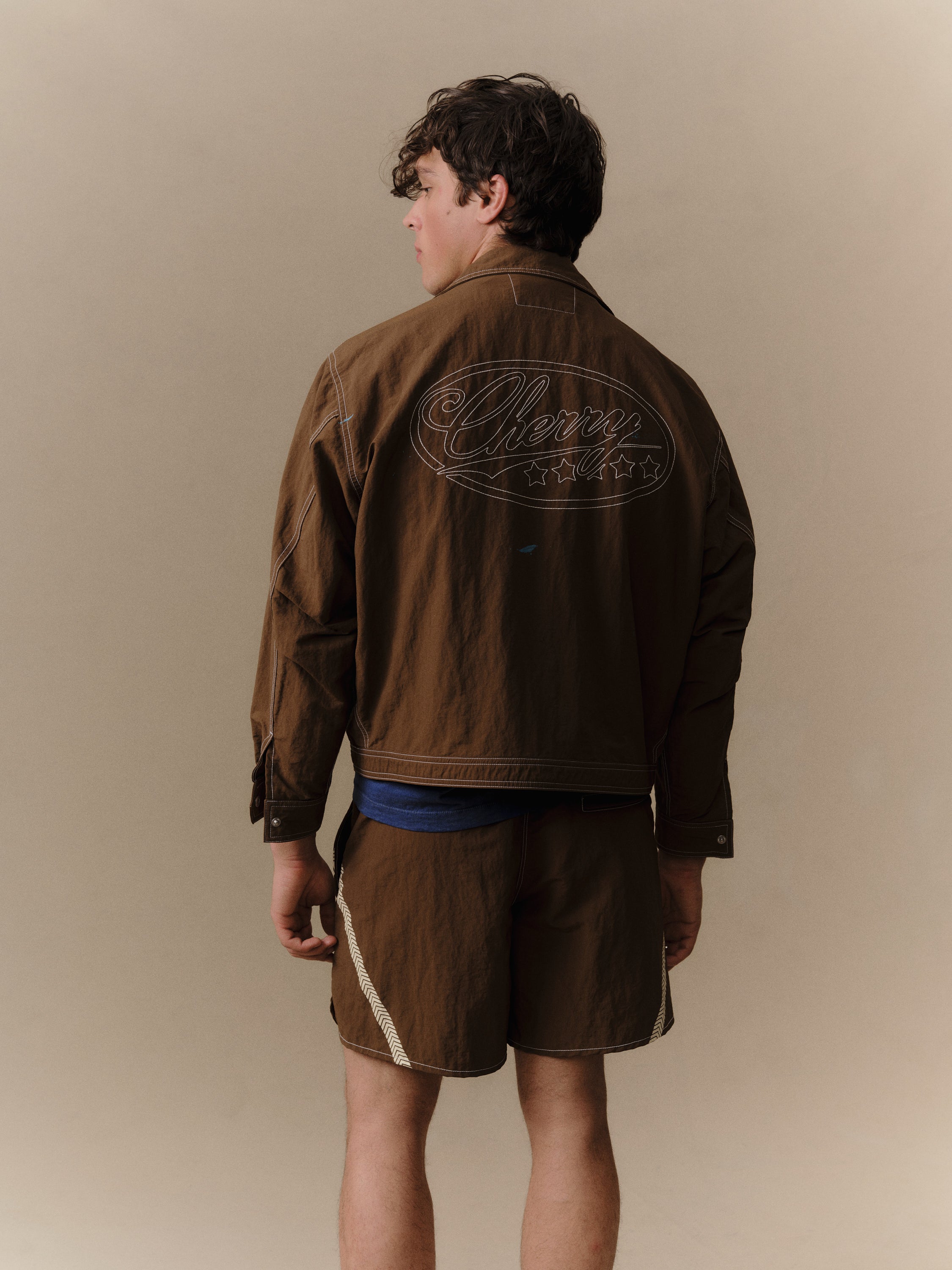 Nylon Running Jacket (Brown)