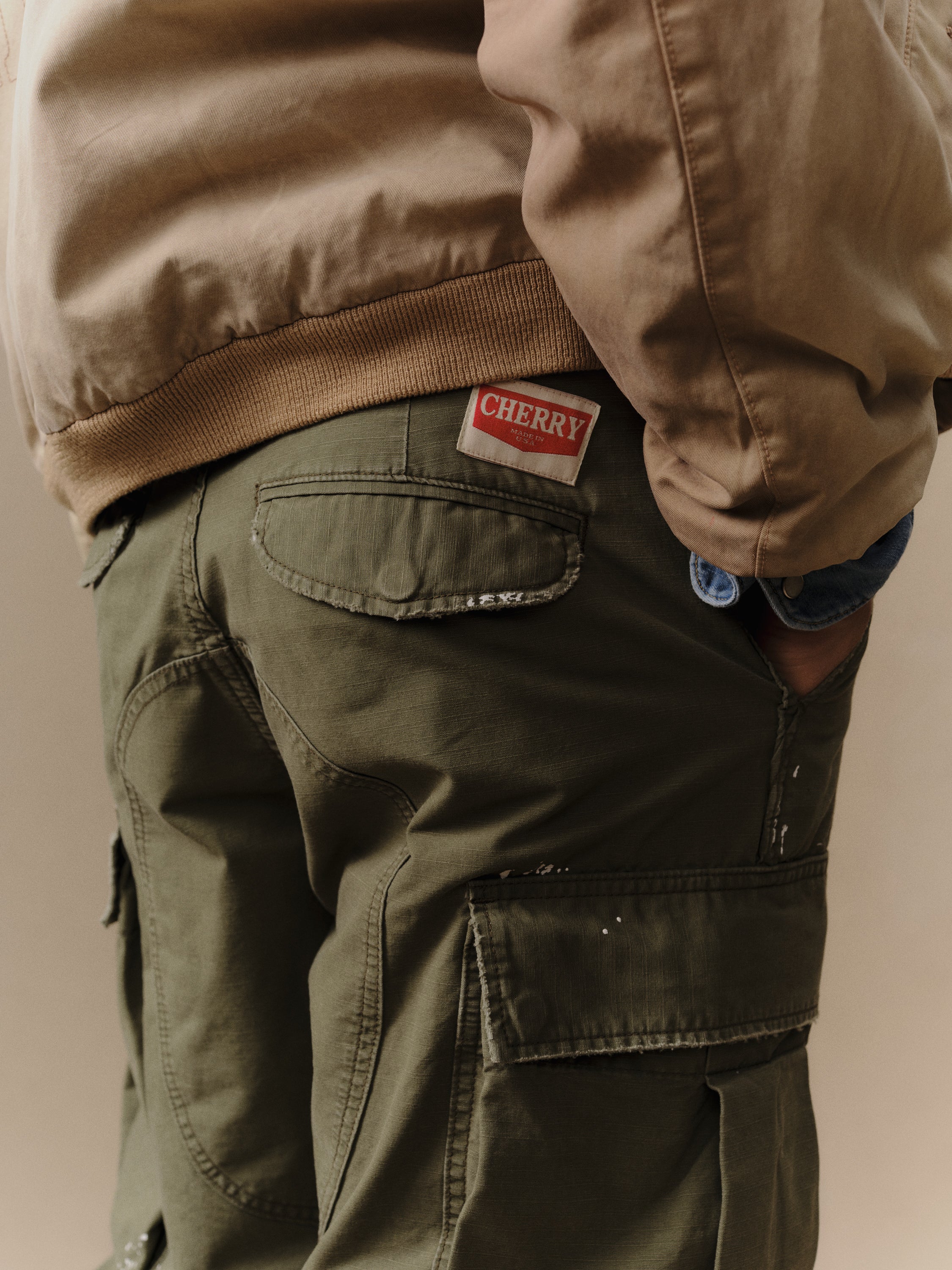 Wide Leg Cargo Pants (Army Green)