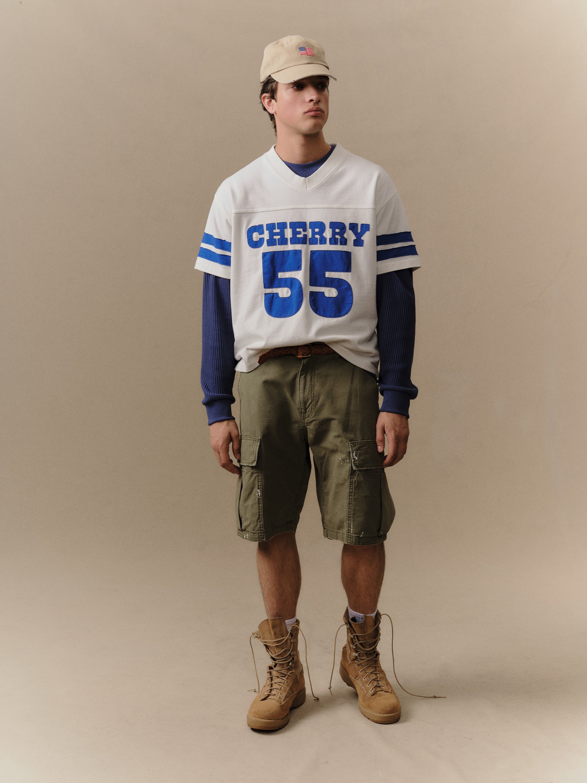 Appliqué Football Jersey (Vintage White)