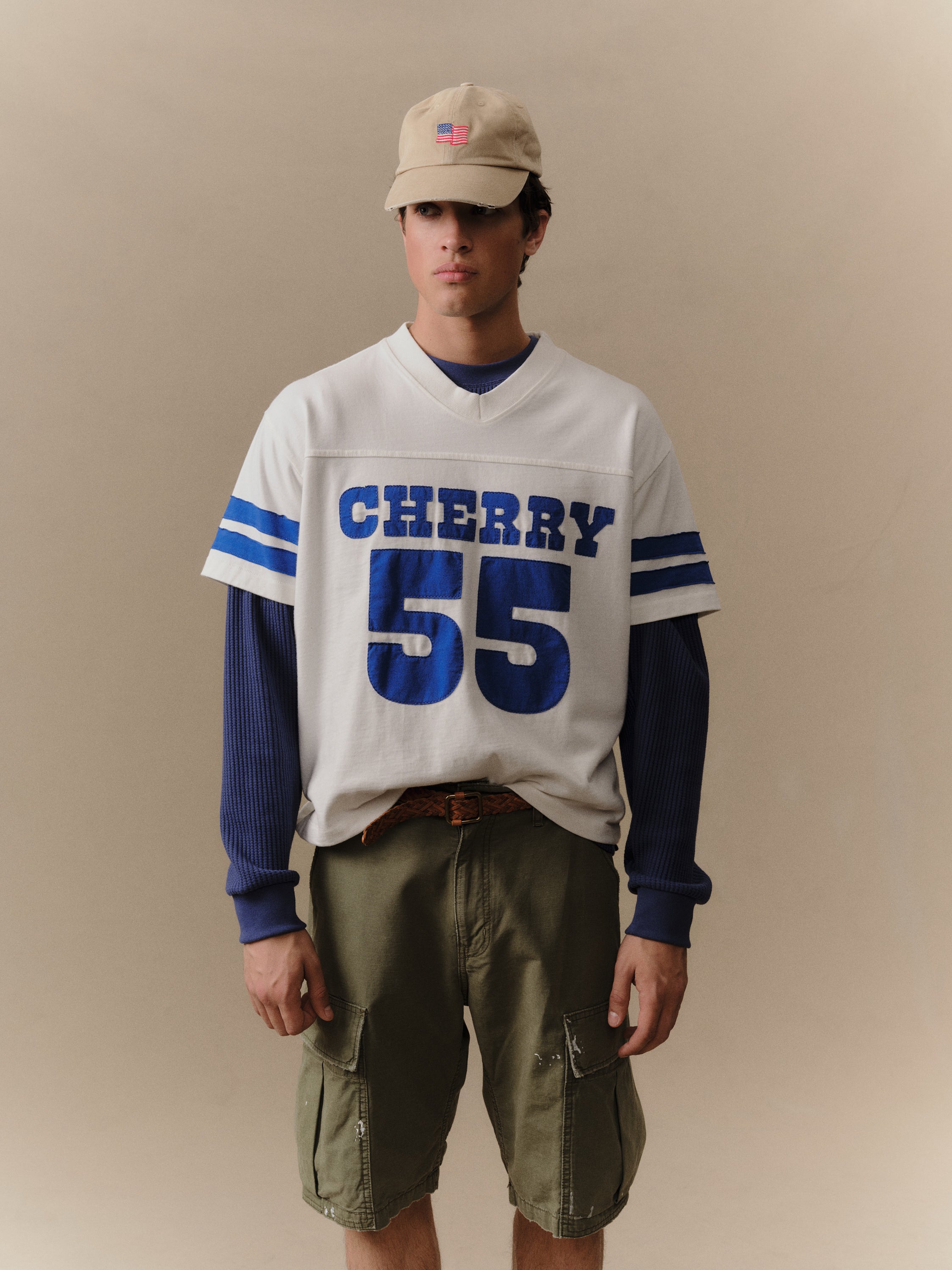 Appliqué Football Jersey (Vintage White)