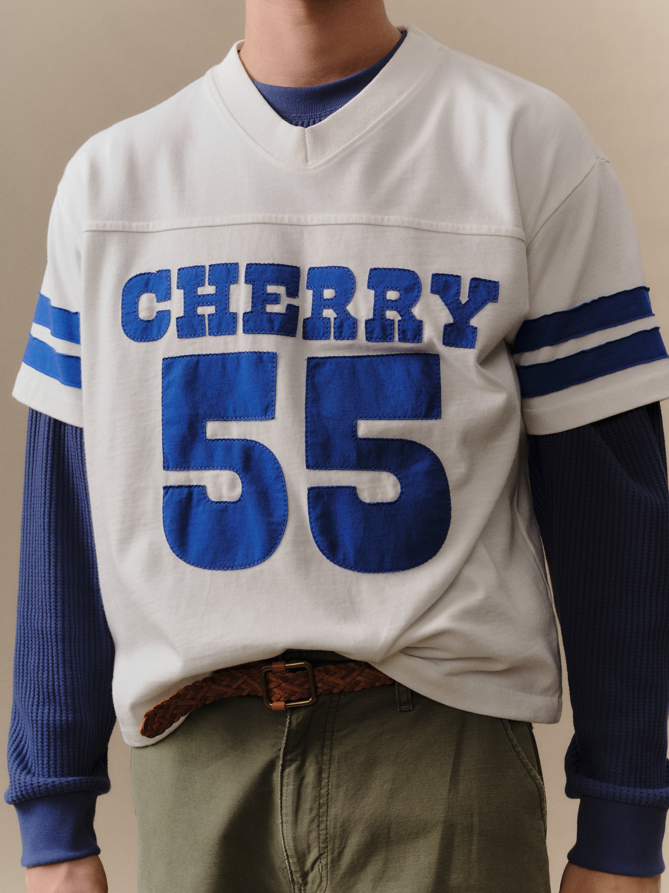 Appliqué Football Jersey (Vintage White)