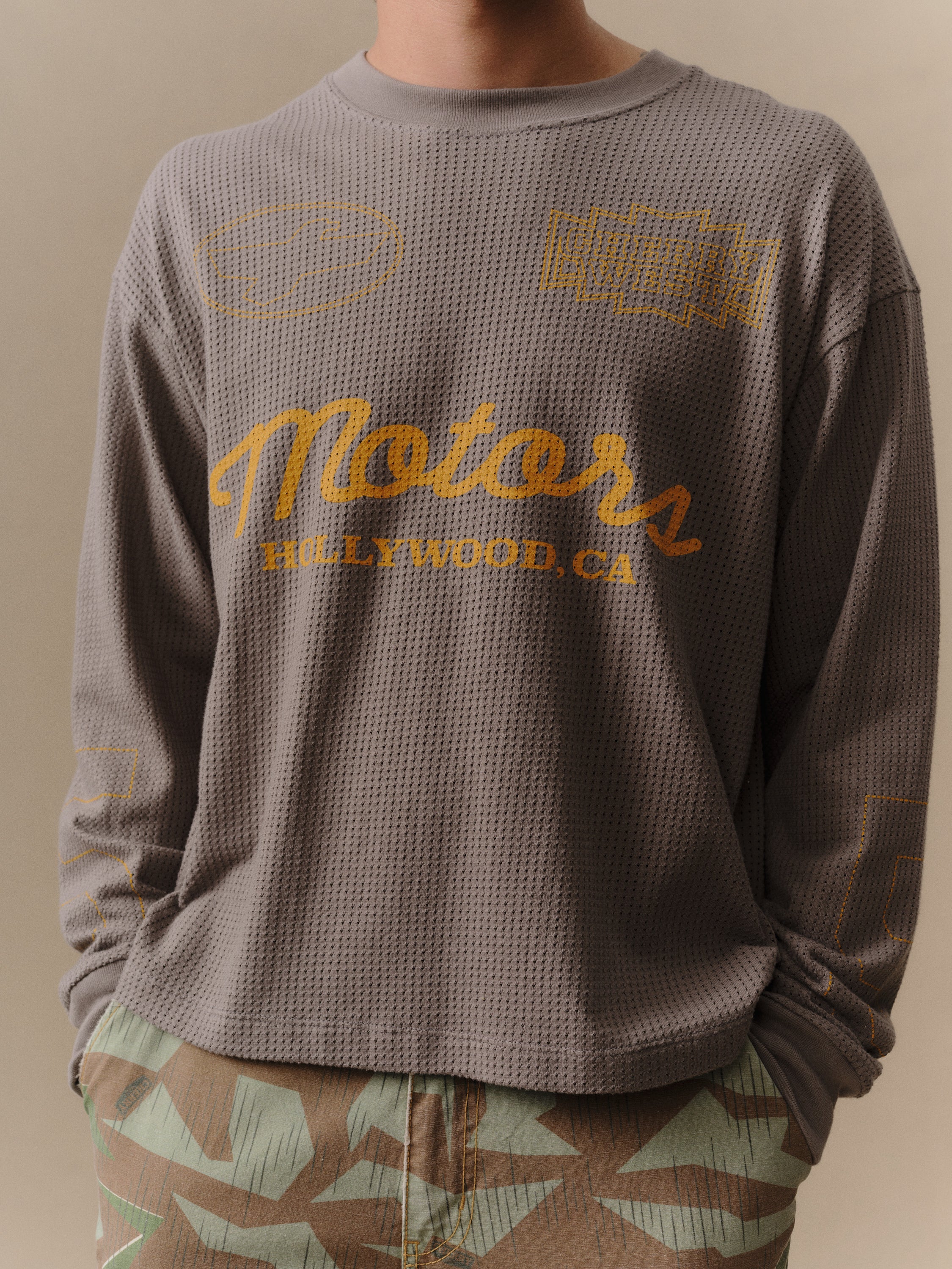 Mesh Motors Long Sleeve (Charcoal)