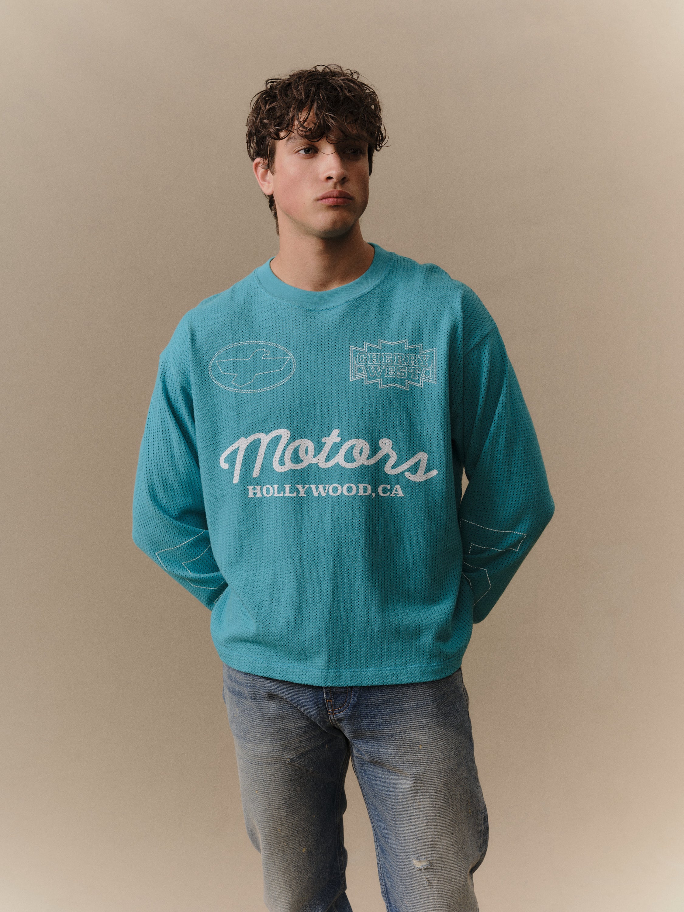 Mesh Motors Long Sleeve (Turquoise)
