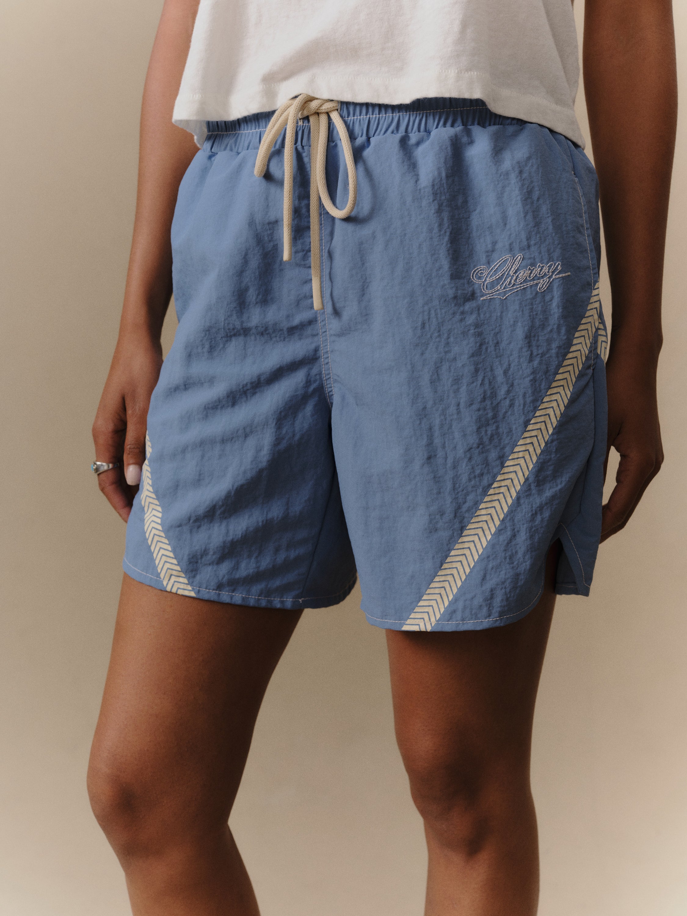 Nylon Running Shorts (Steel Blue)