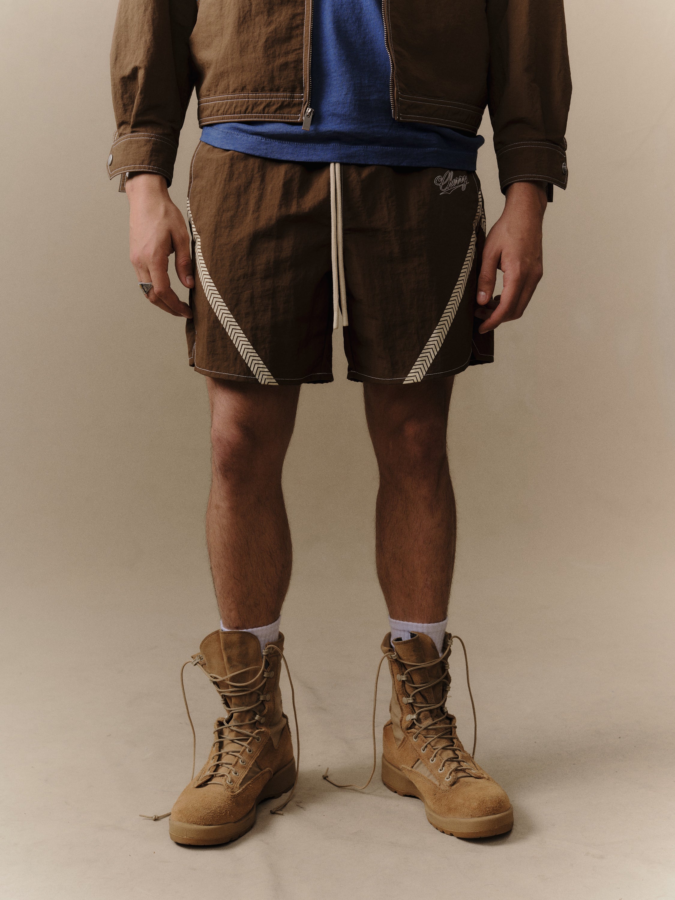 Nylon Running Shorts (Brown)
