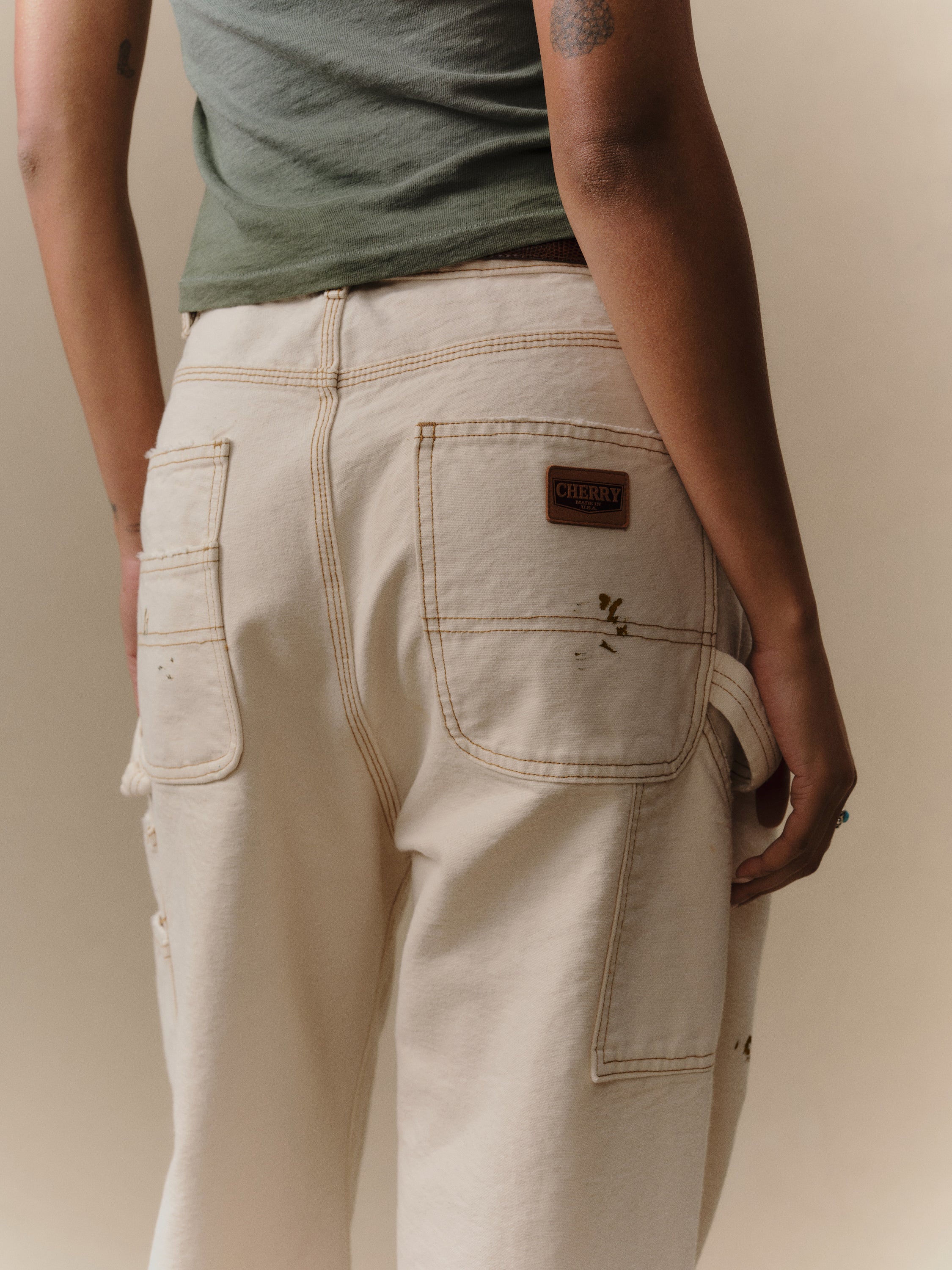 Canvas Carpenter Pant (Vintage White)