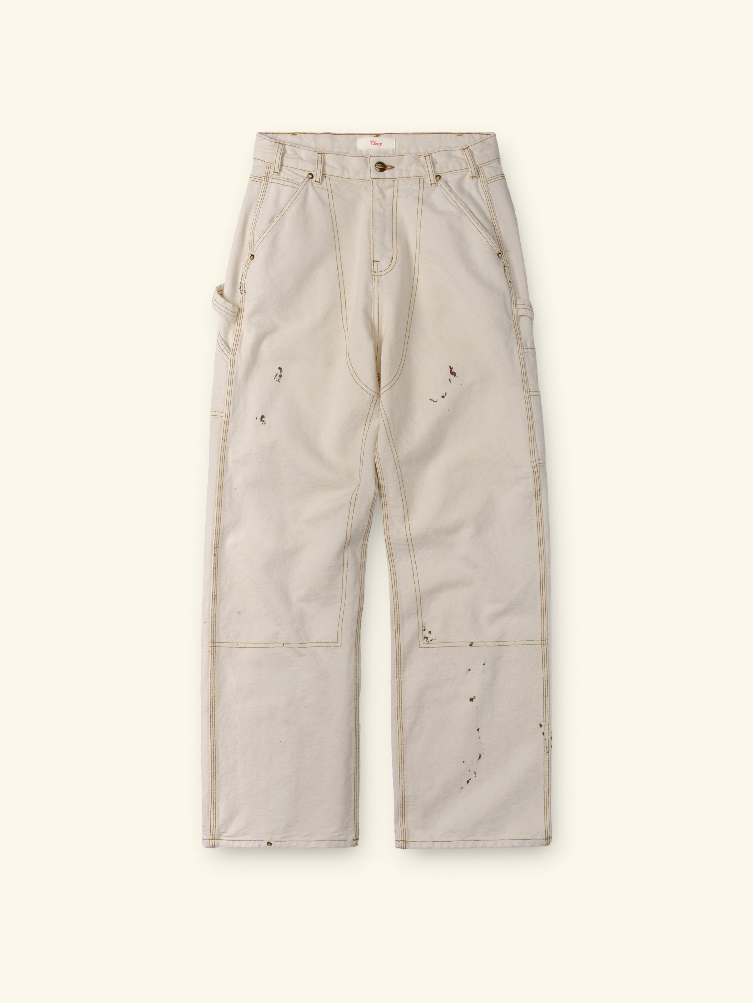 Canvas Carpenter Pant (Vintage White) – CHERRY LA