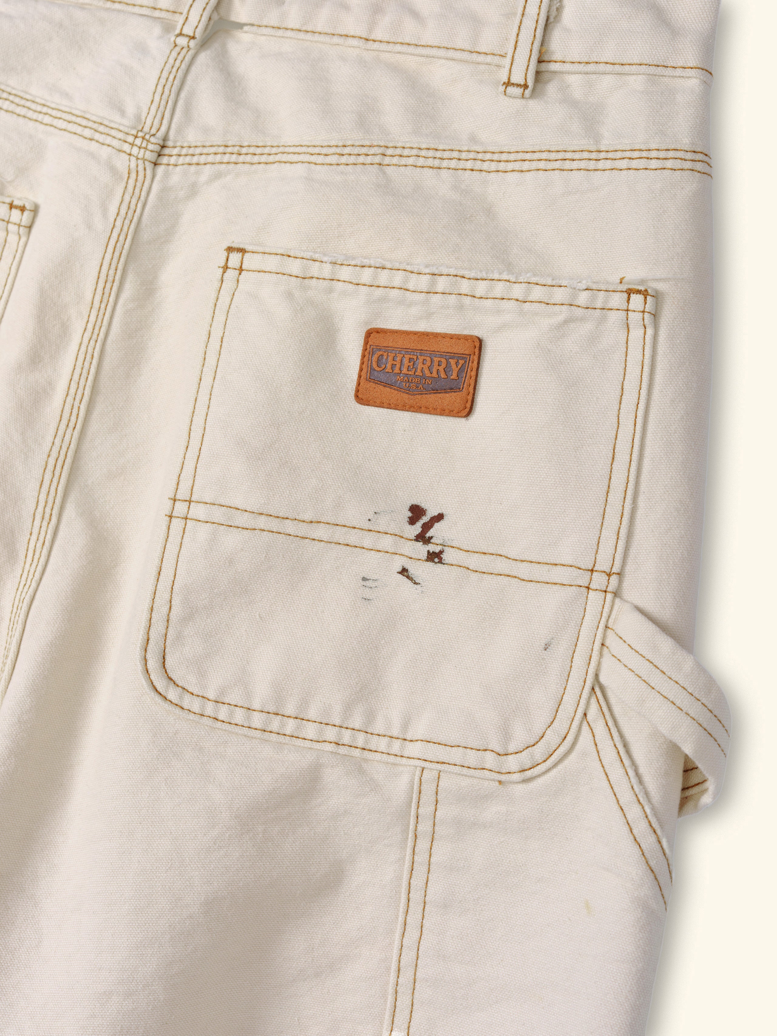 Canvas Carpenter Pant (Vintage White) – CHERRY LA