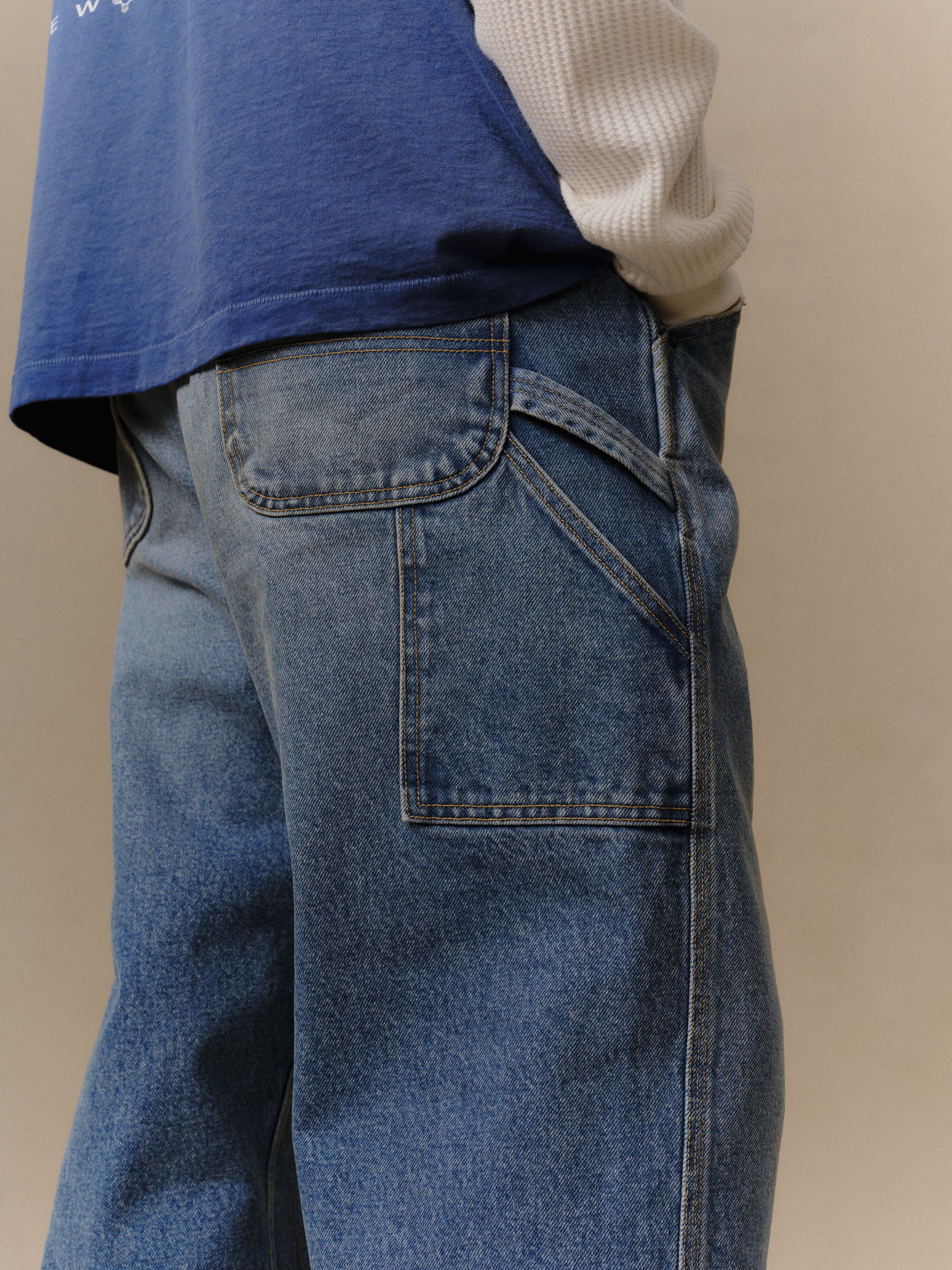 Denim Carpenter Pant (Medium Wash) – CHERRY LA
