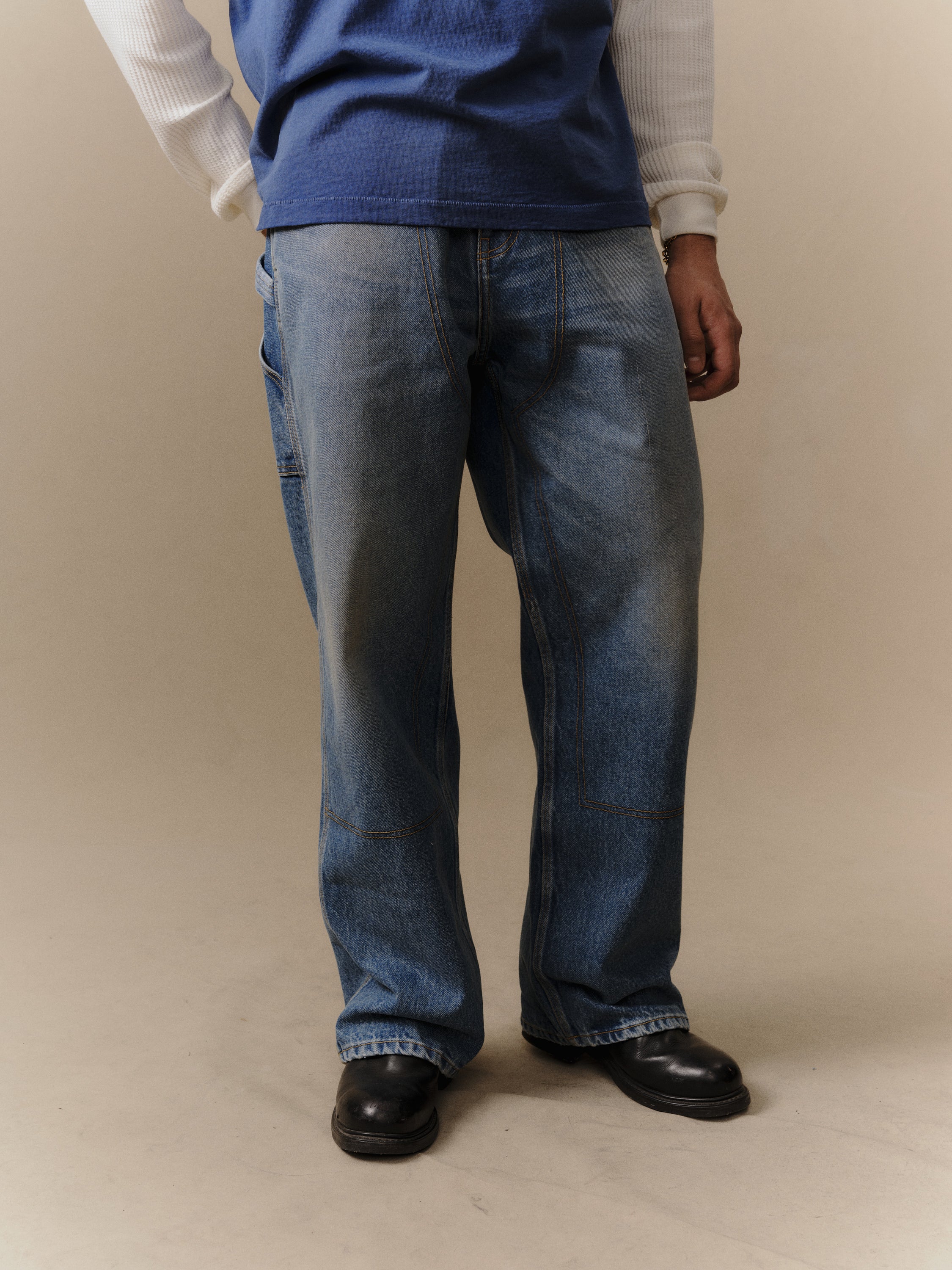 Denim Carpenter Pant (Medium Wash) – CHERRY LA