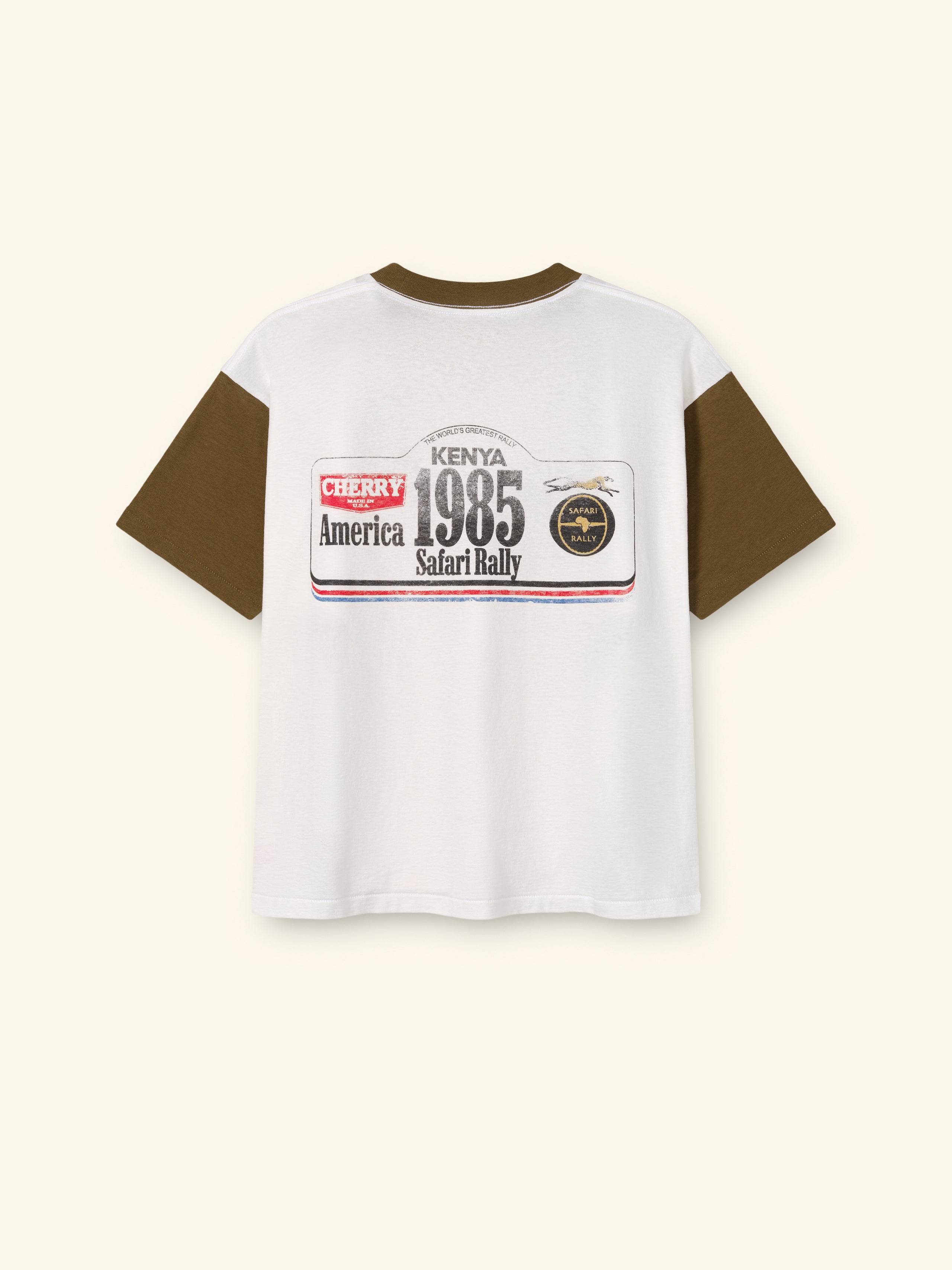 Safari Boxy Ringer Tee (Chocolate)