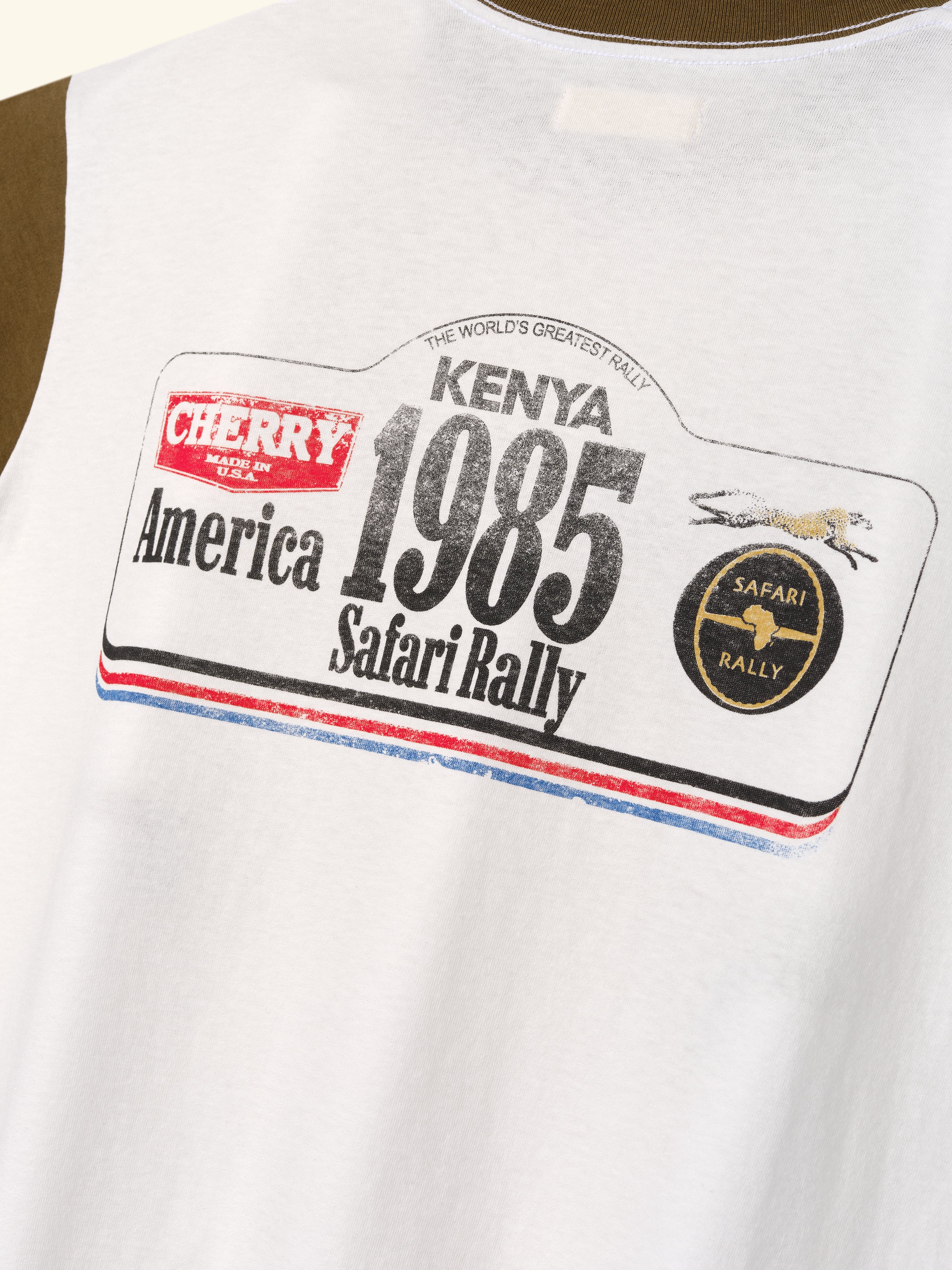 Safari Boxy Ringer Tee (Chocolate)