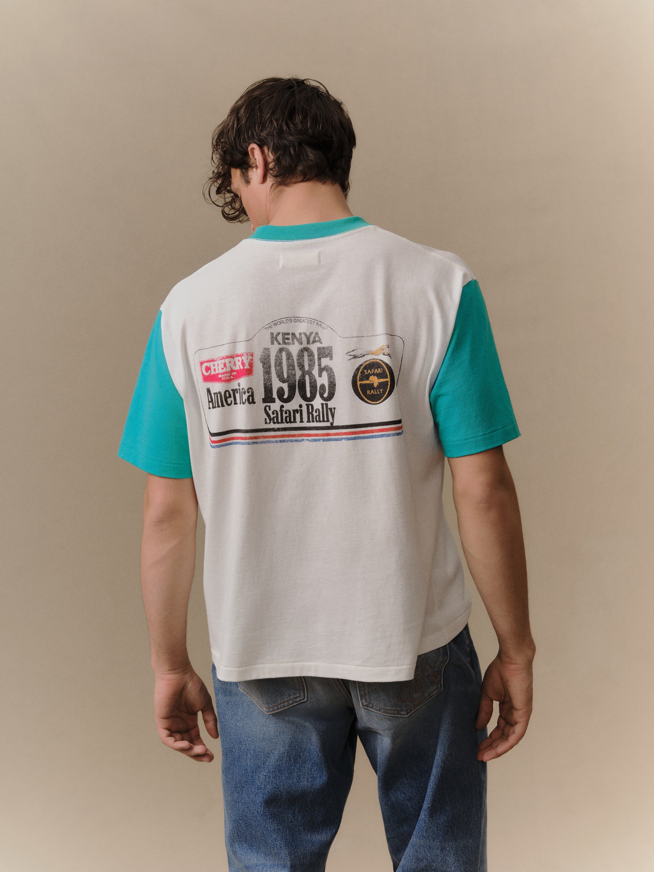 Safari Boxy Ringer Tee (Turquoise)