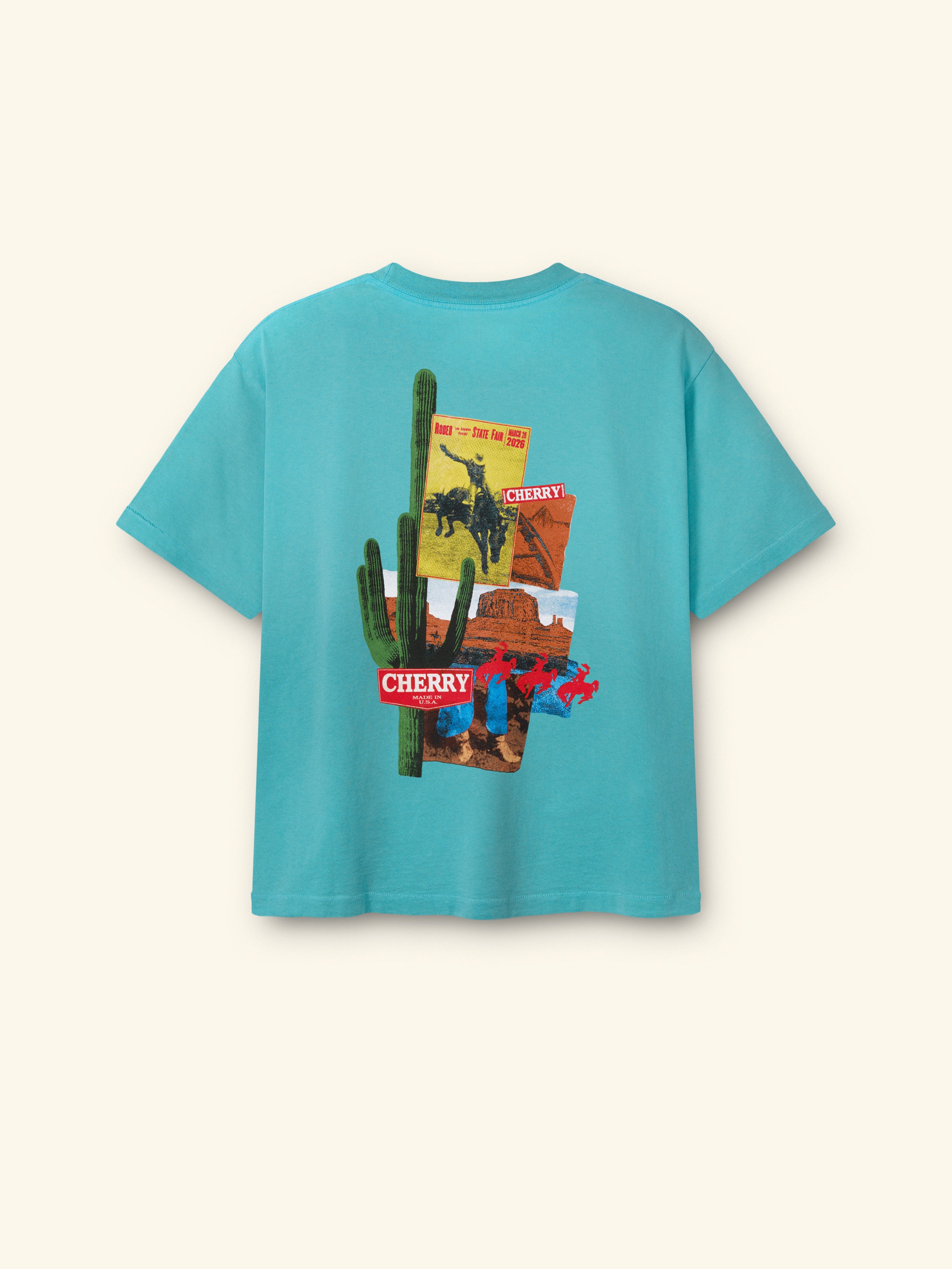 Desert Boxy T-Shirt (Turquoise) – CHERRY LA