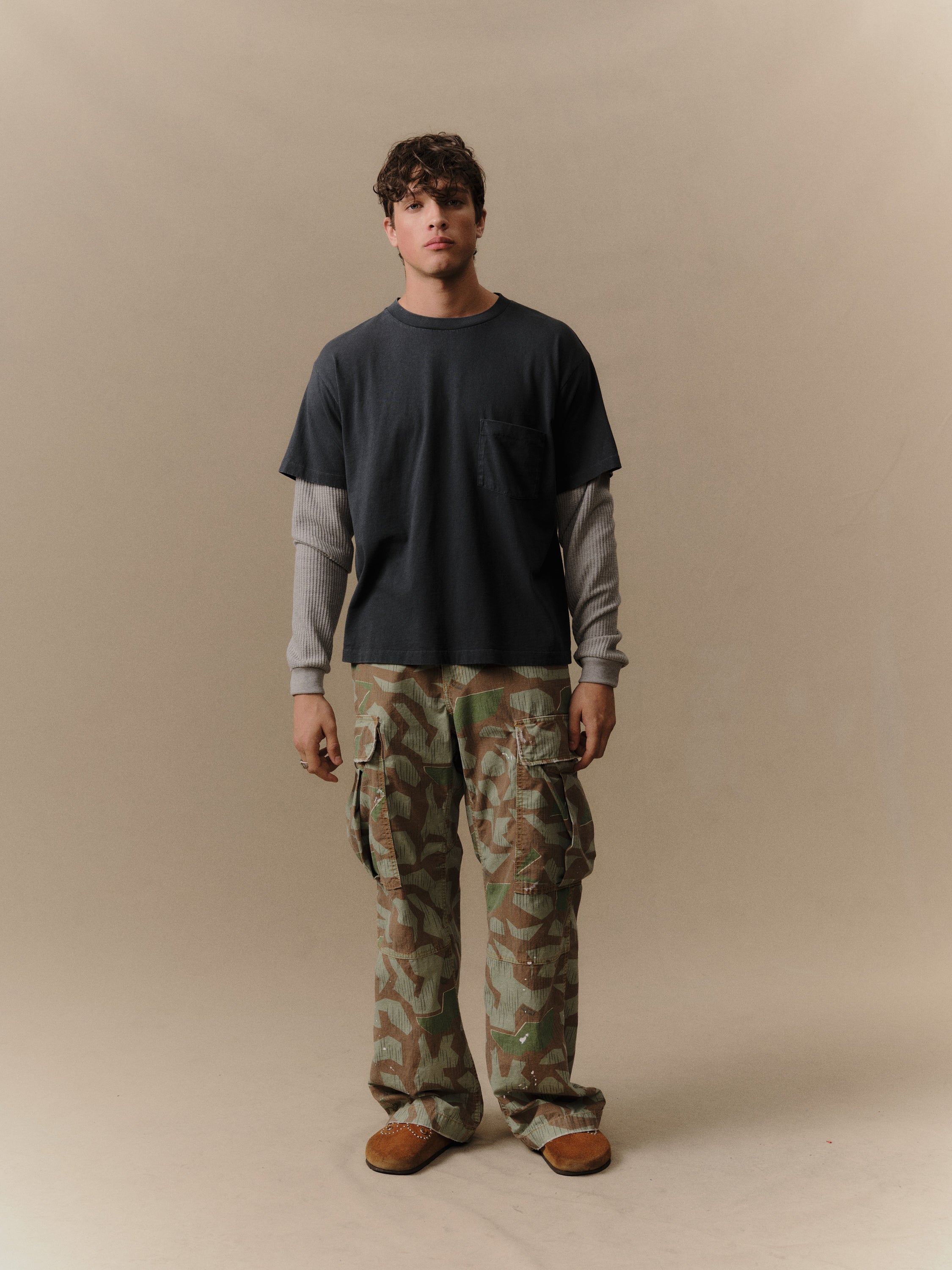 Santa Fe Layered Thermal T-Shirt (Vintage Black)