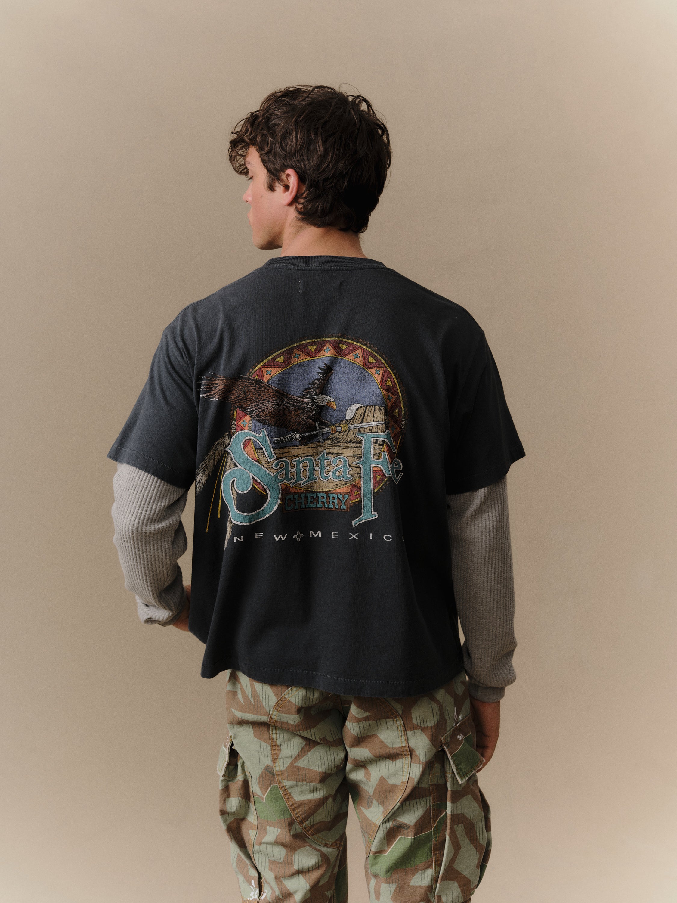 Santa Fe Layered Thermal T-Shirt (Vintage Black)