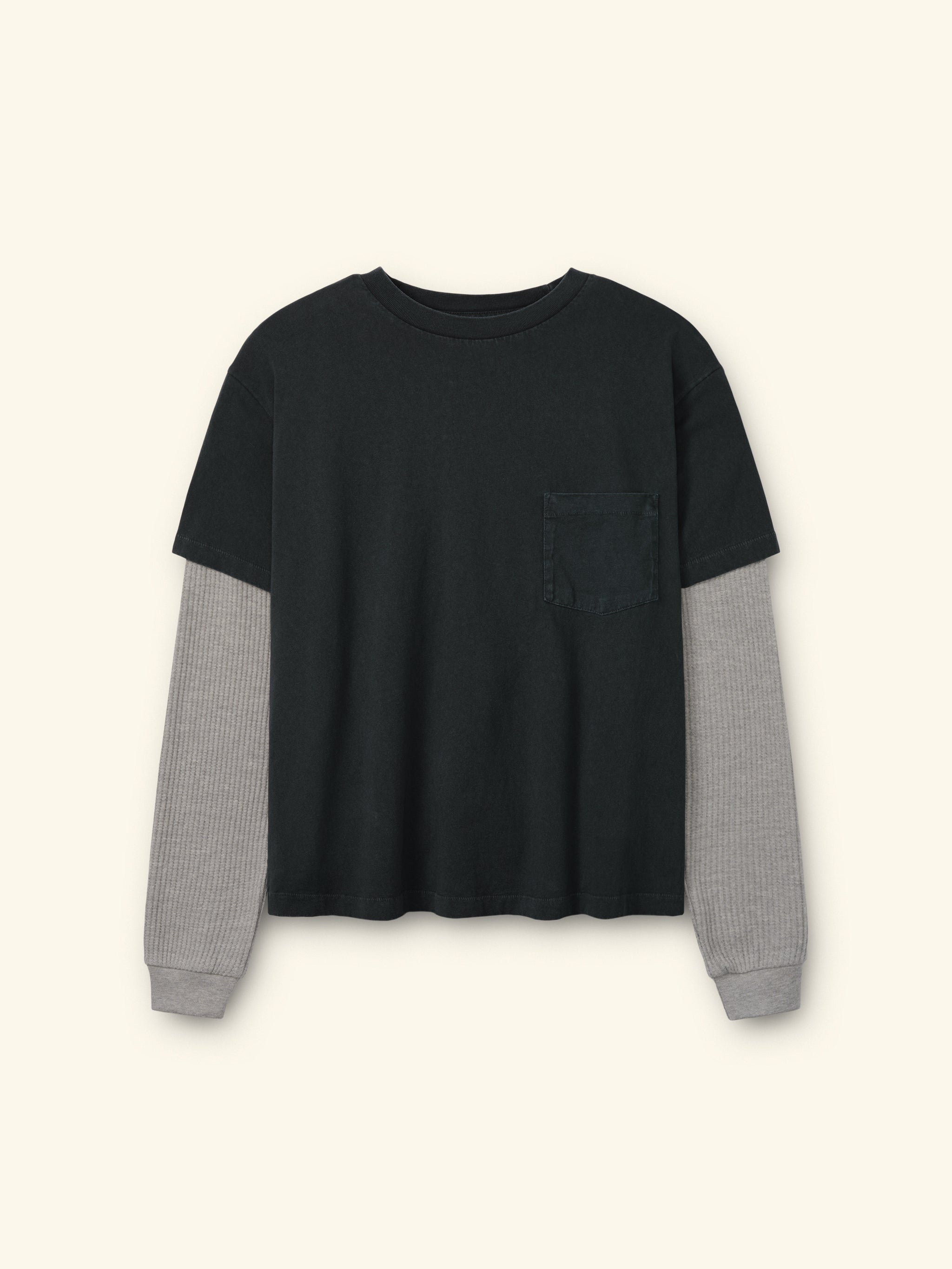 Santa Fe Layered Thermal T-Shirt (Vintage Black) – CHERRY LA