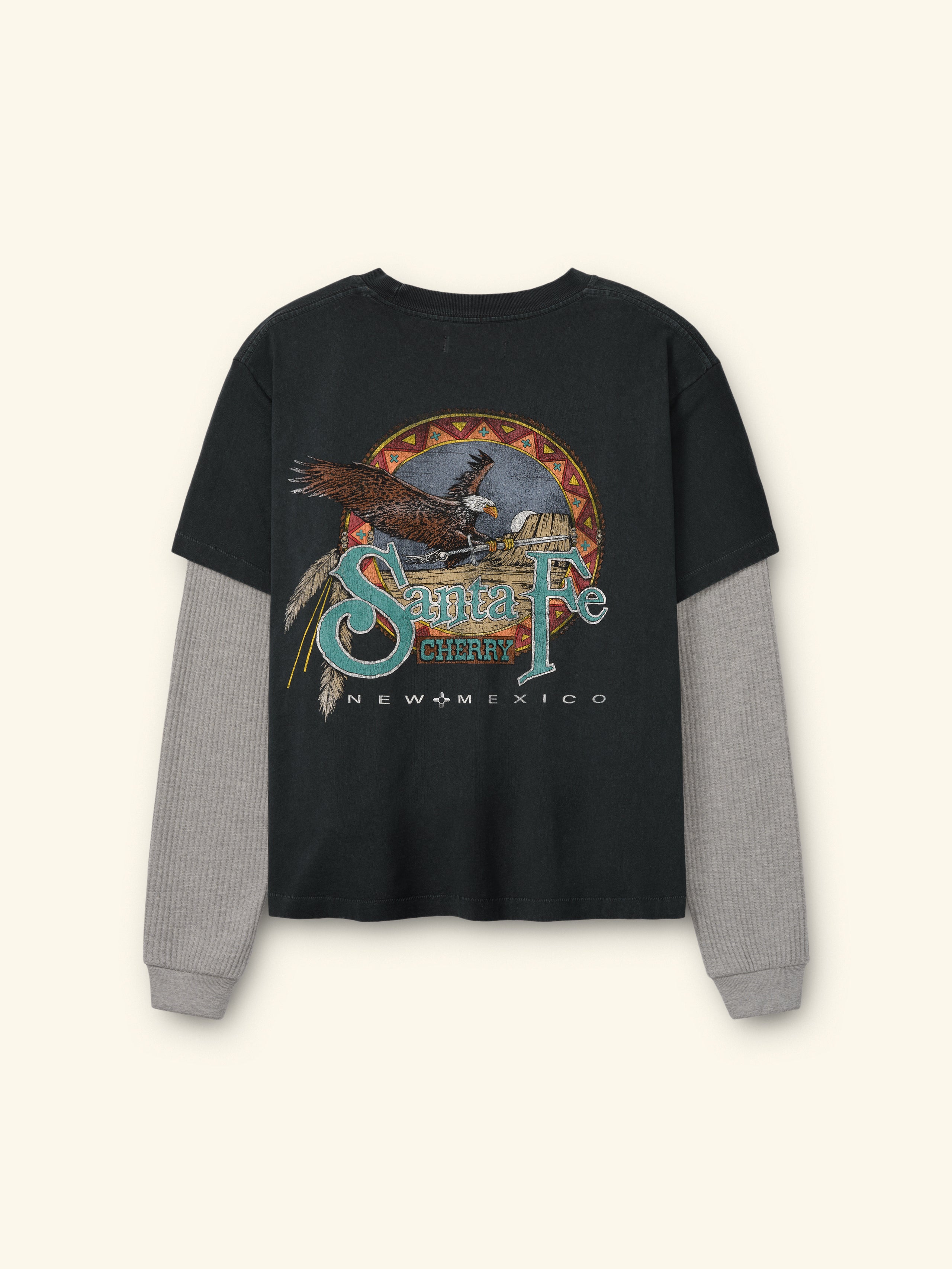 Santa Fe Layered Thermal T-Shirt (Vintage Black)
