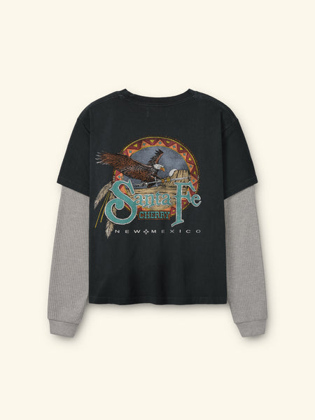 Santa Fe Layered Thermal T-Shirt (Vintage Black) – CHERRY LA