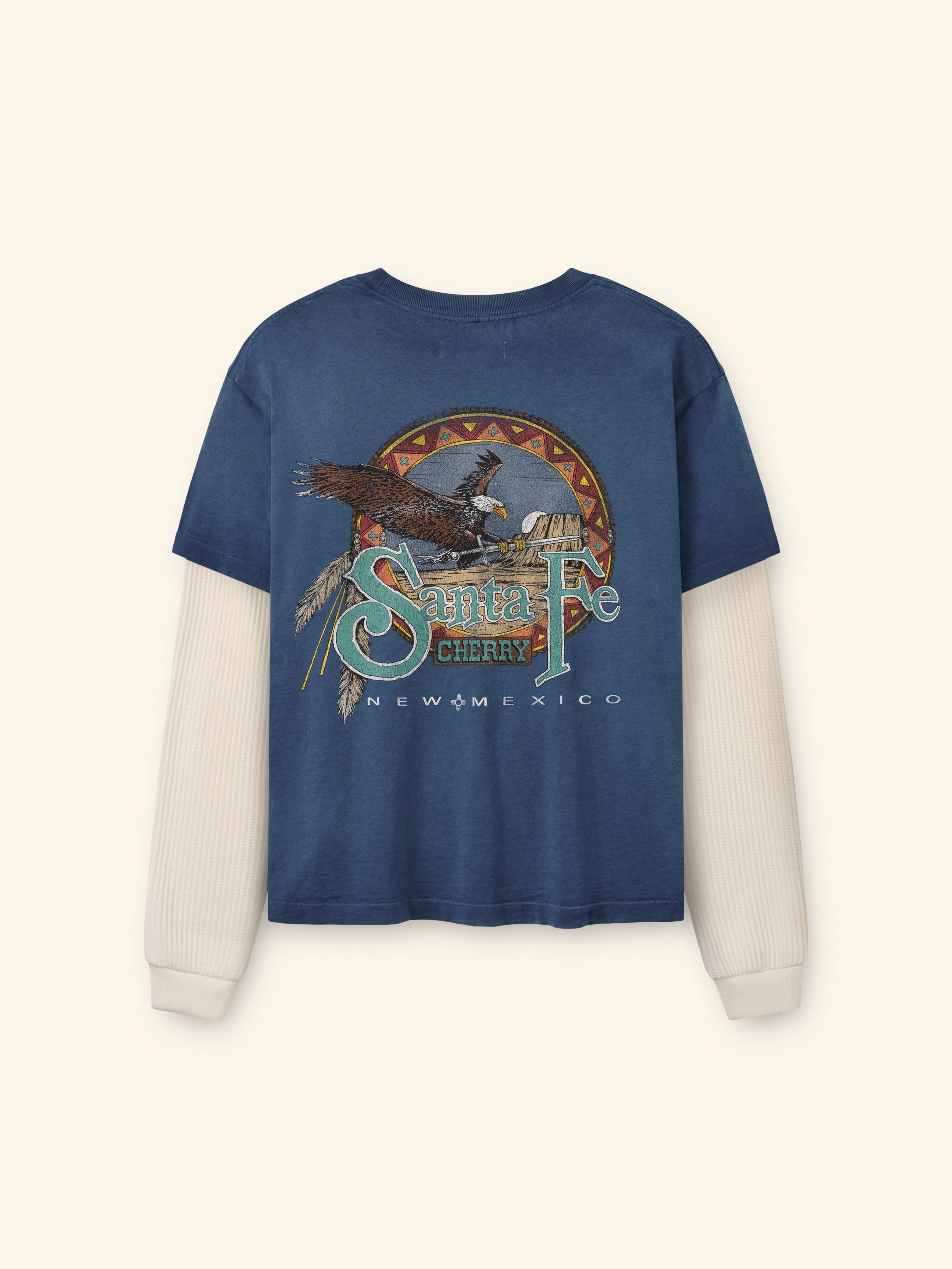 Santa Fe Layered Thermal T-Shirt (Faded Navy)