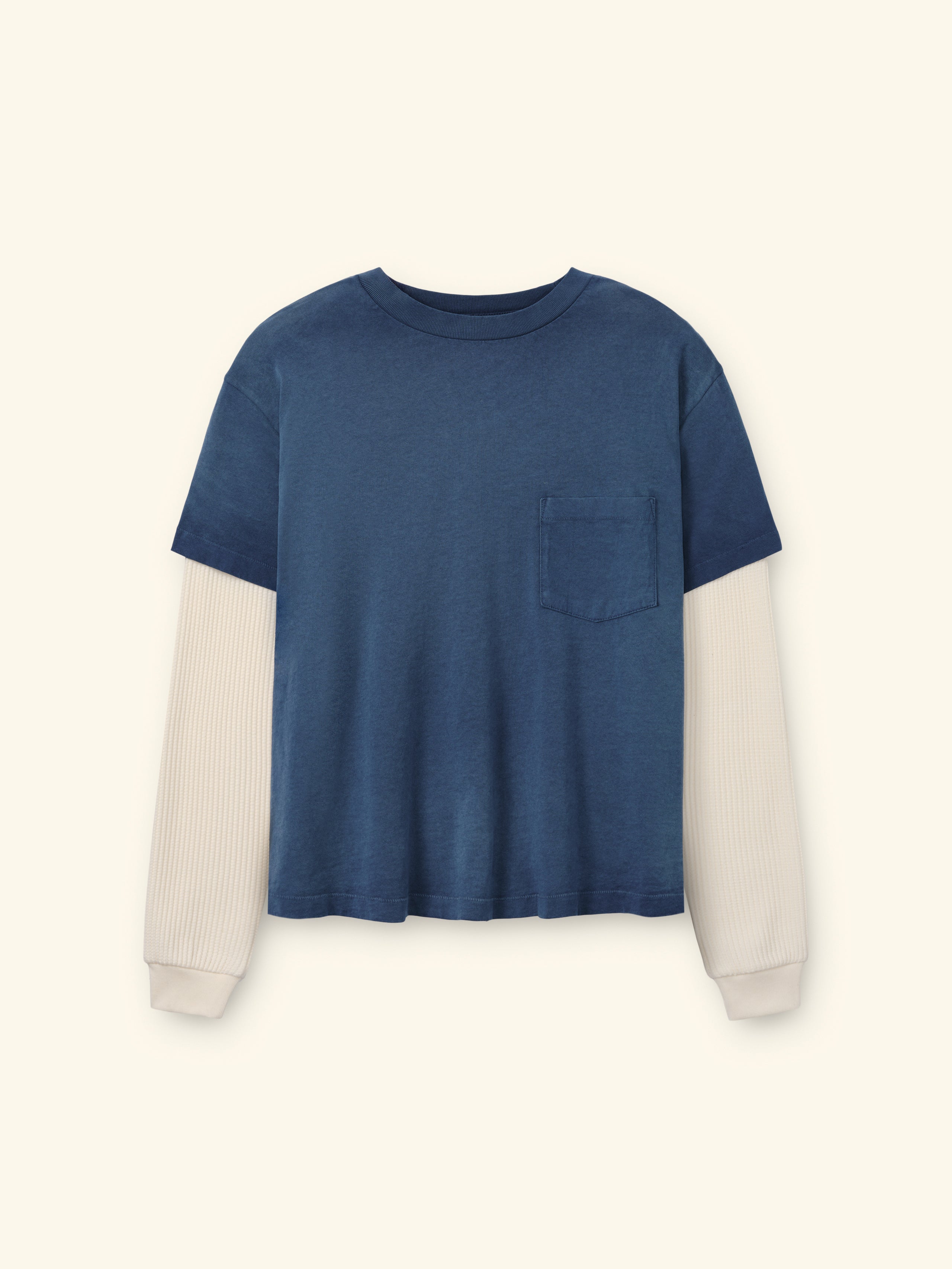 Santa Fe Layered Thermal T-Shirt (Faded Navy)