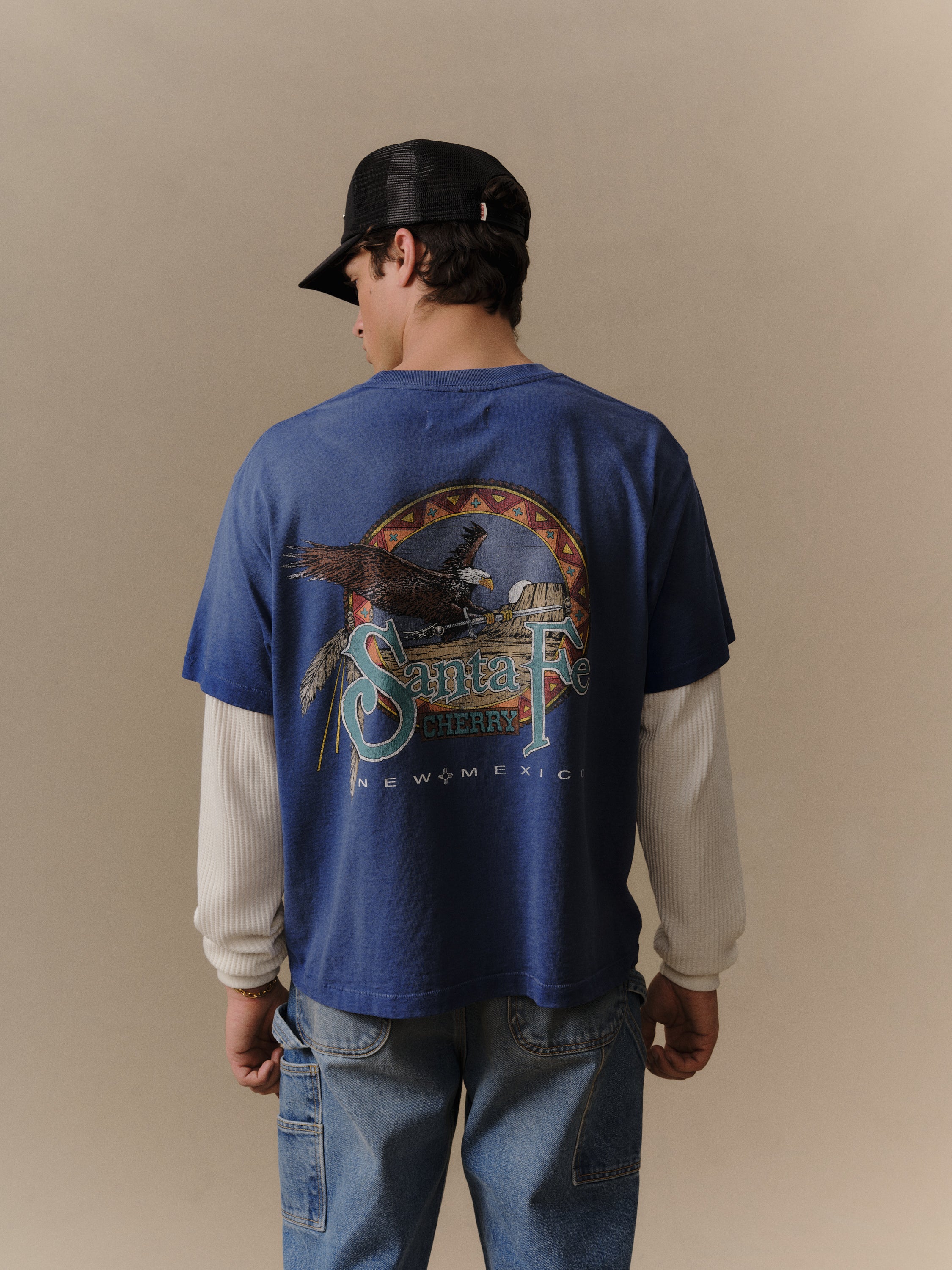 Santa Fe Layered Thermal T-Shirt (Faded Navy)