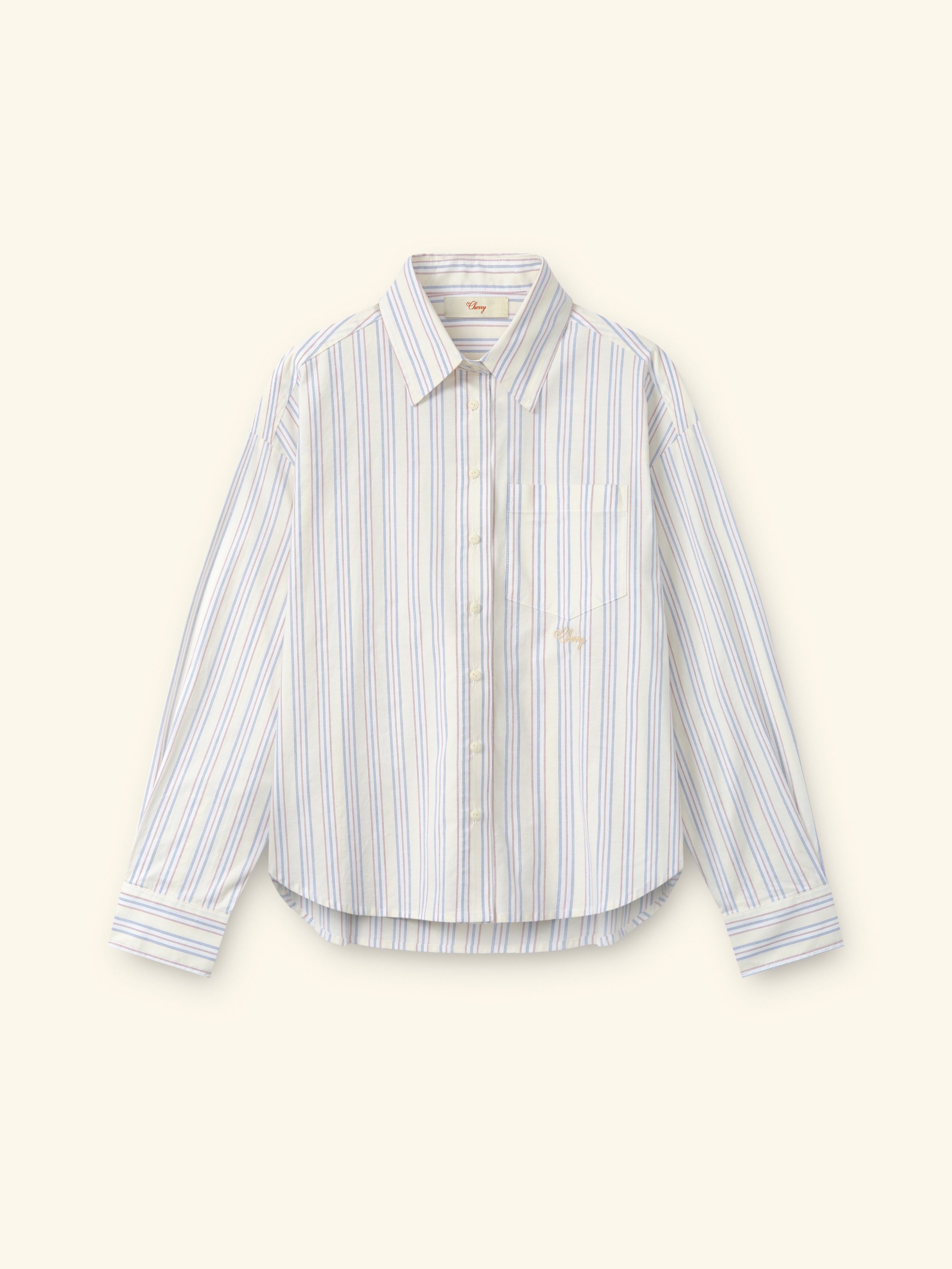 Women's Boxy Stripe Button Up