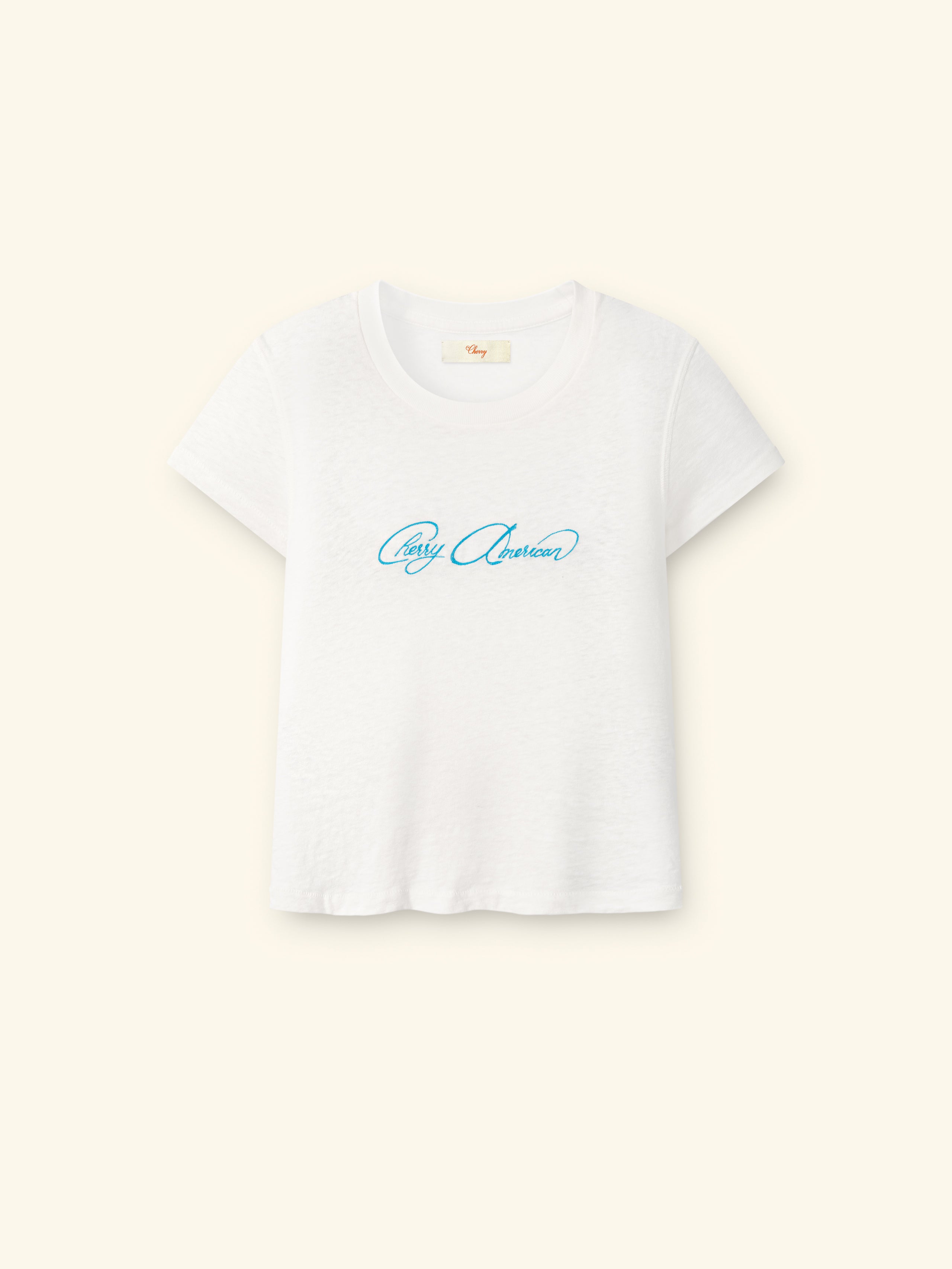 Cherry American Baby Tee (Vintage White)