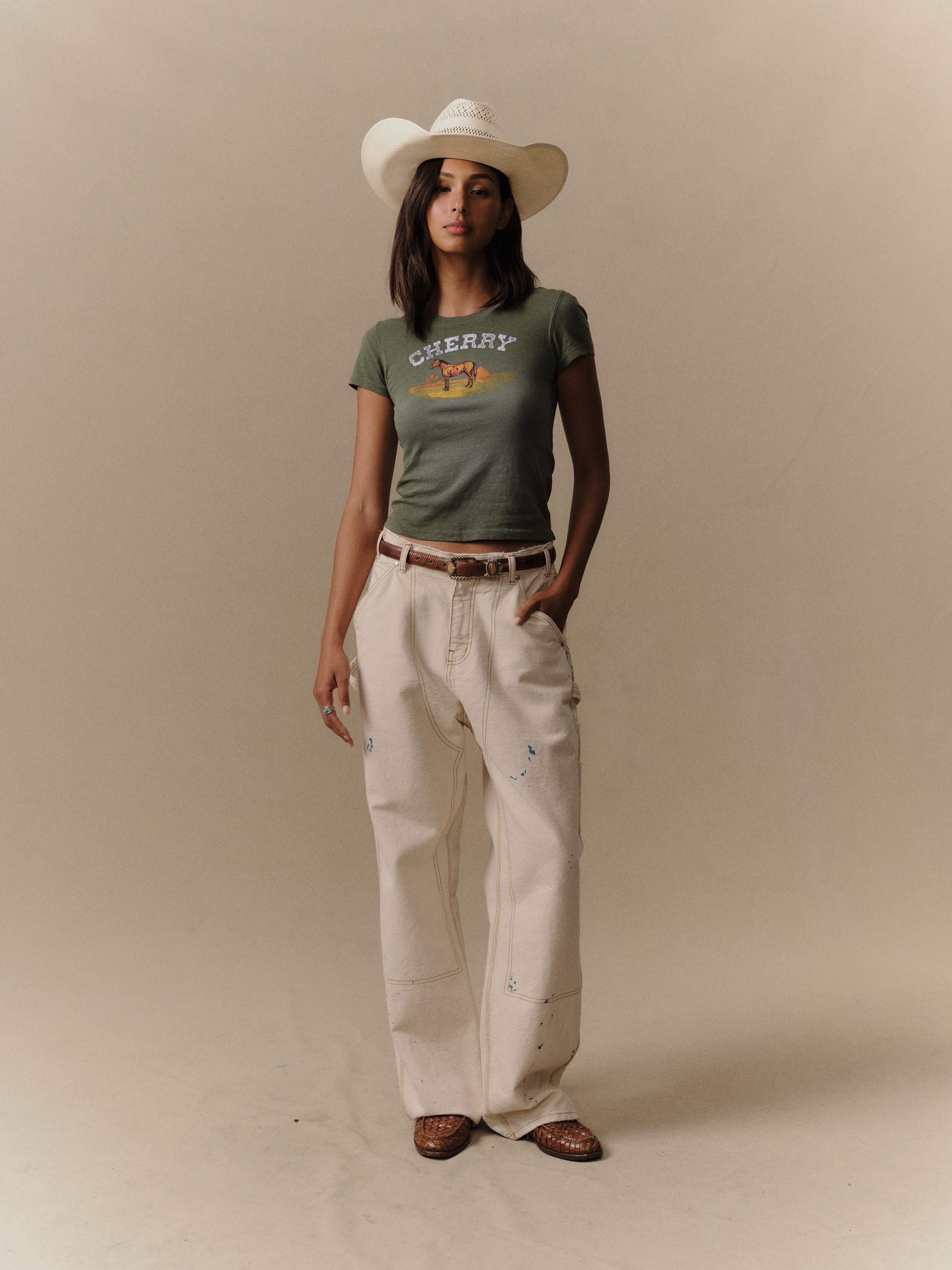 Palamino Baby Tee (Army Green)