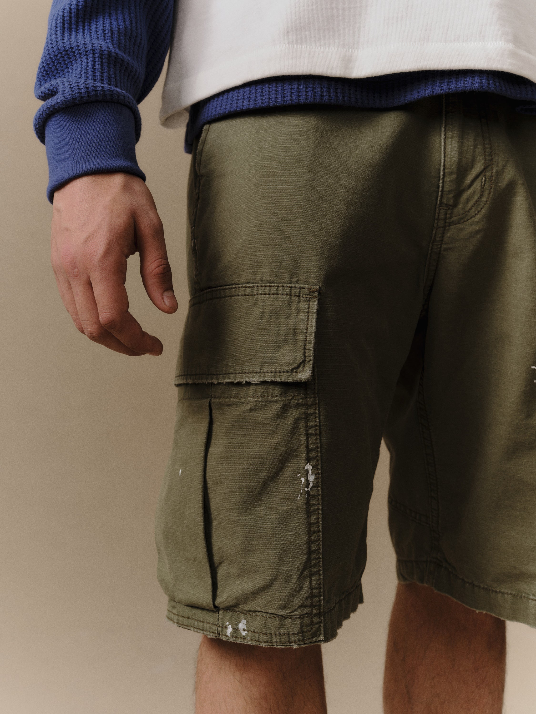 Wide Leg Cargo Shorts (Army Green) – CHERRY LA