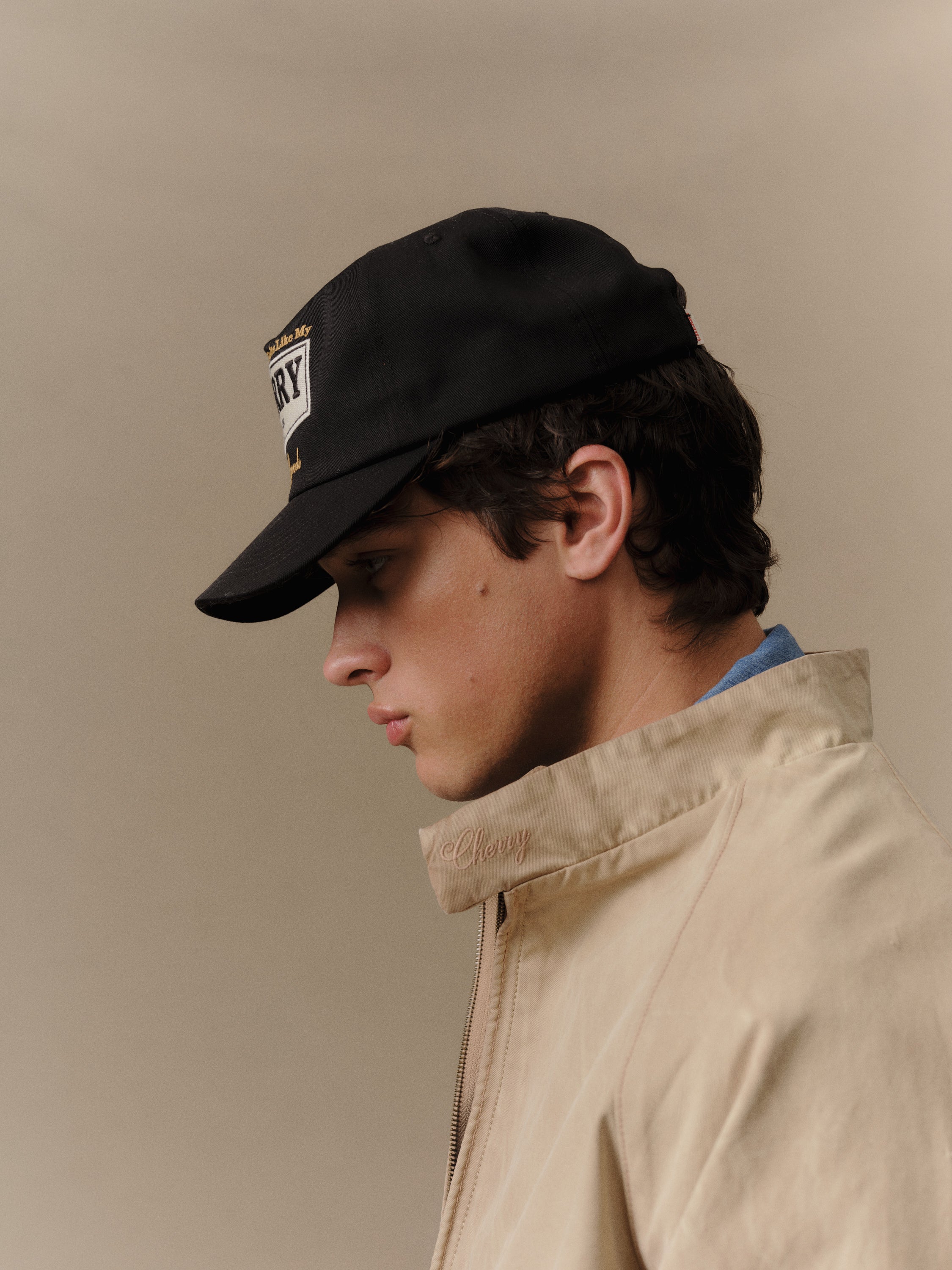 Chevron 5 Panel Hat (Black)