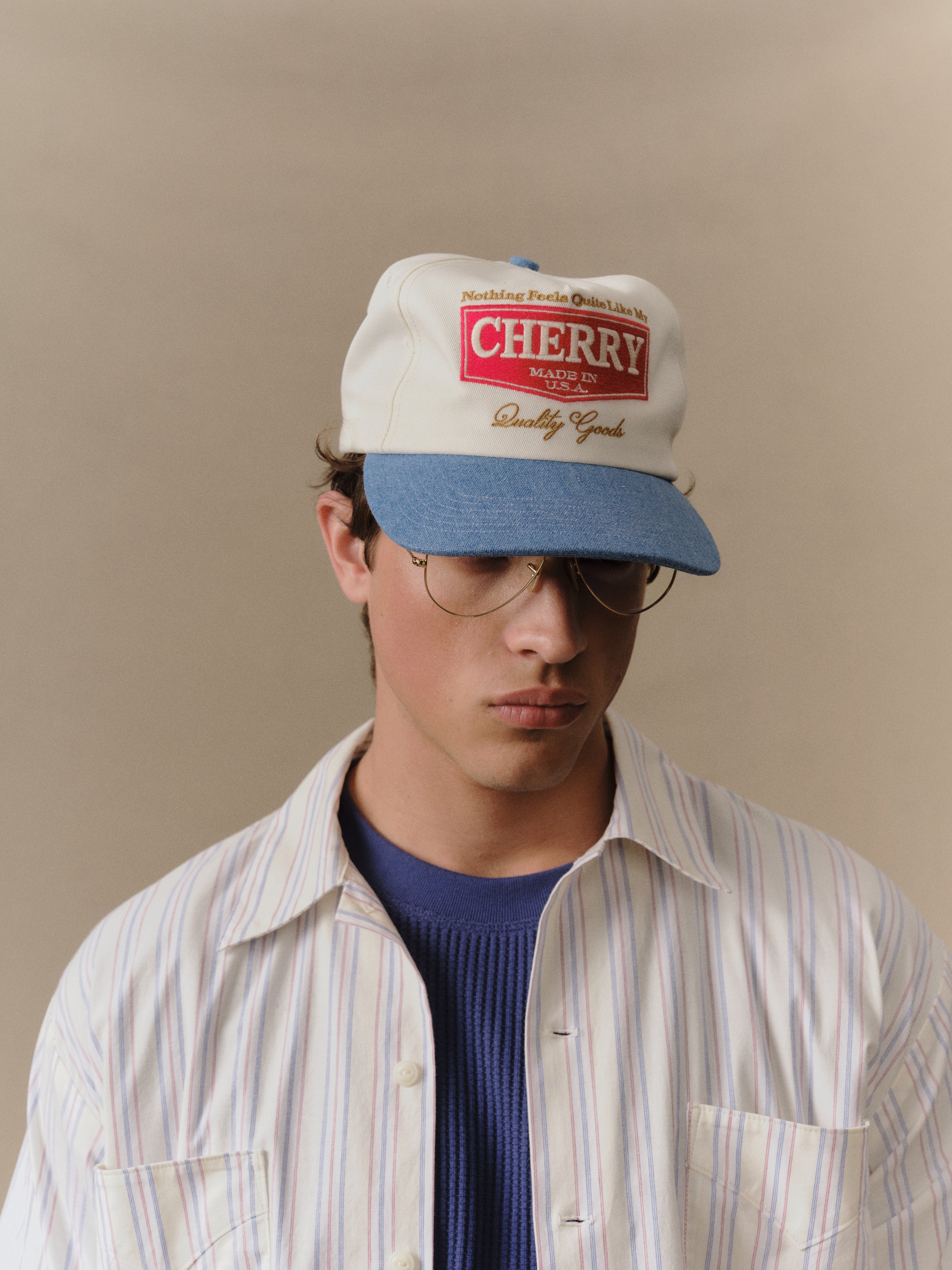 Chevron 5 Panel Hat (Denim)