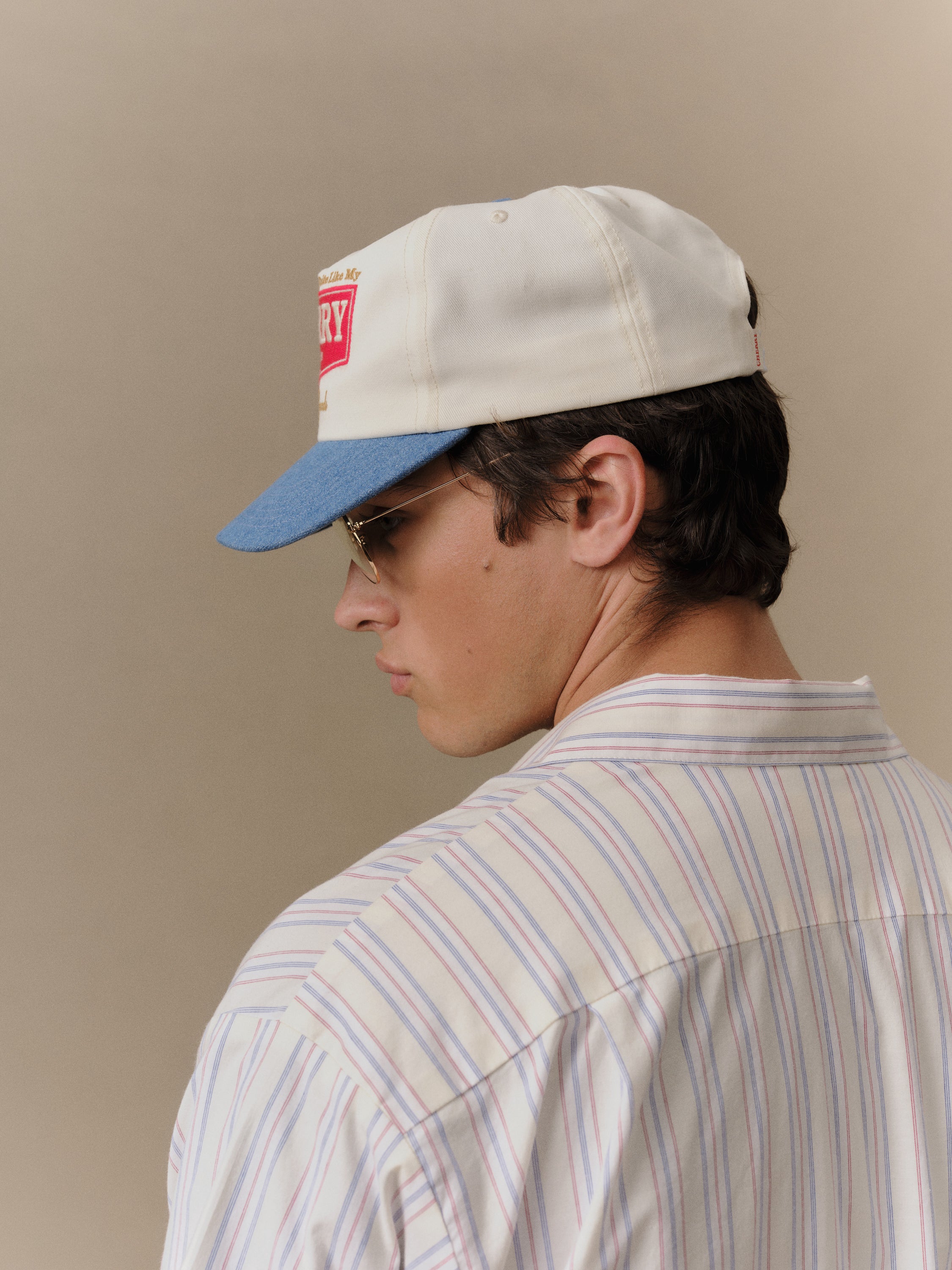 Chevron 5 Panel Hat (Denim)
