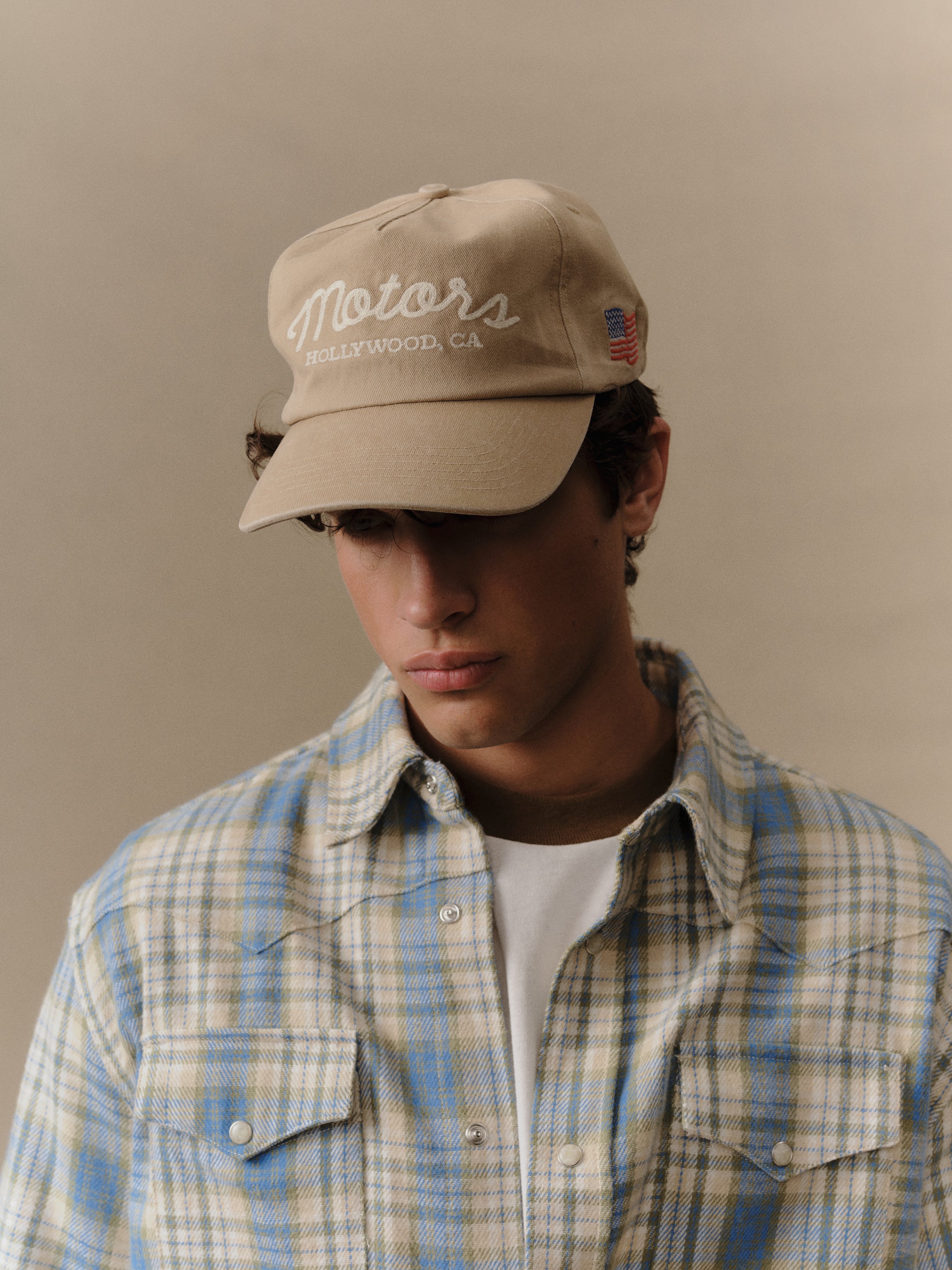 Motors 5 Panel Hat (Desert Tan)