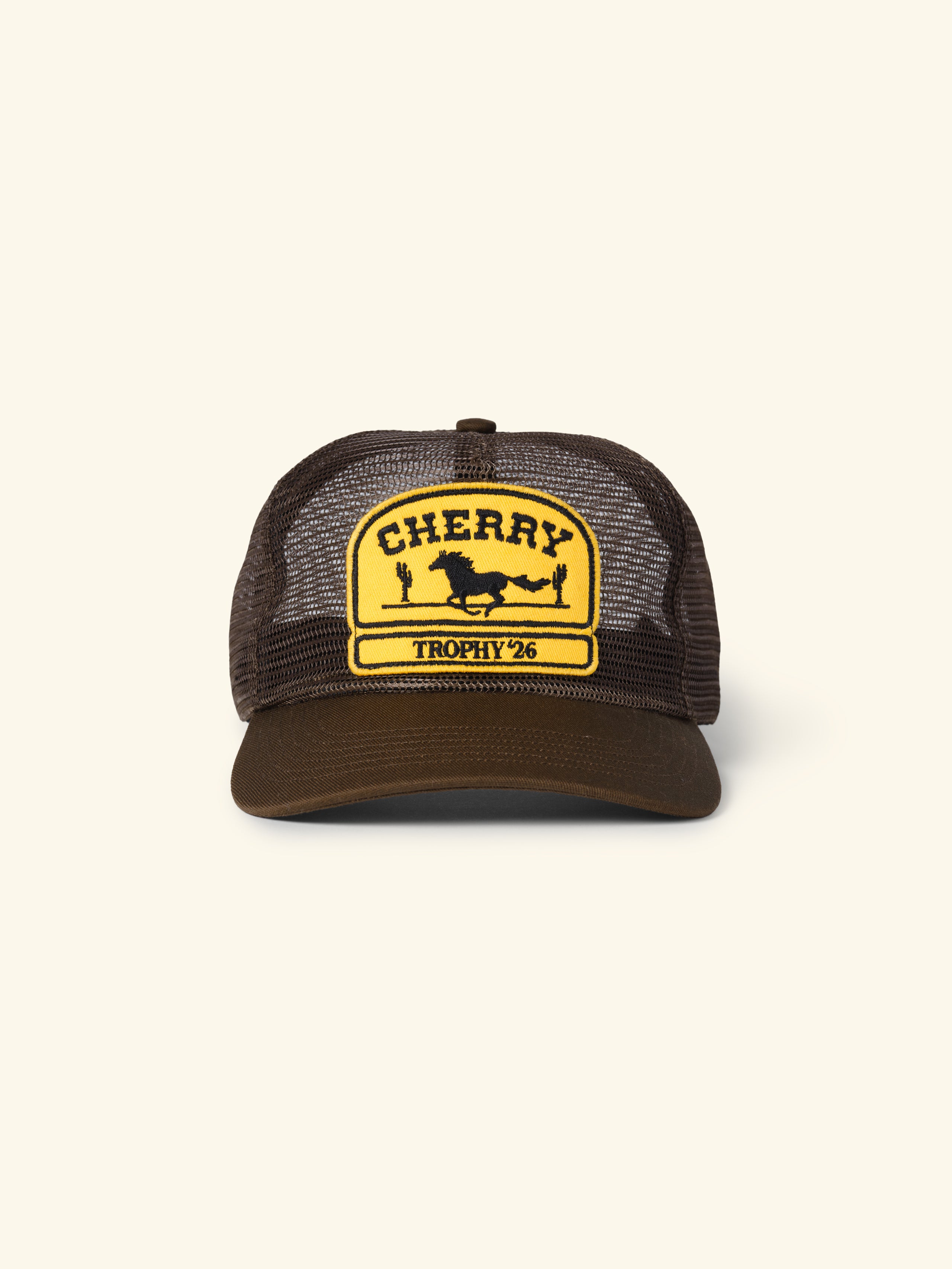 Mesh 5 Panel Trucker (Brown)