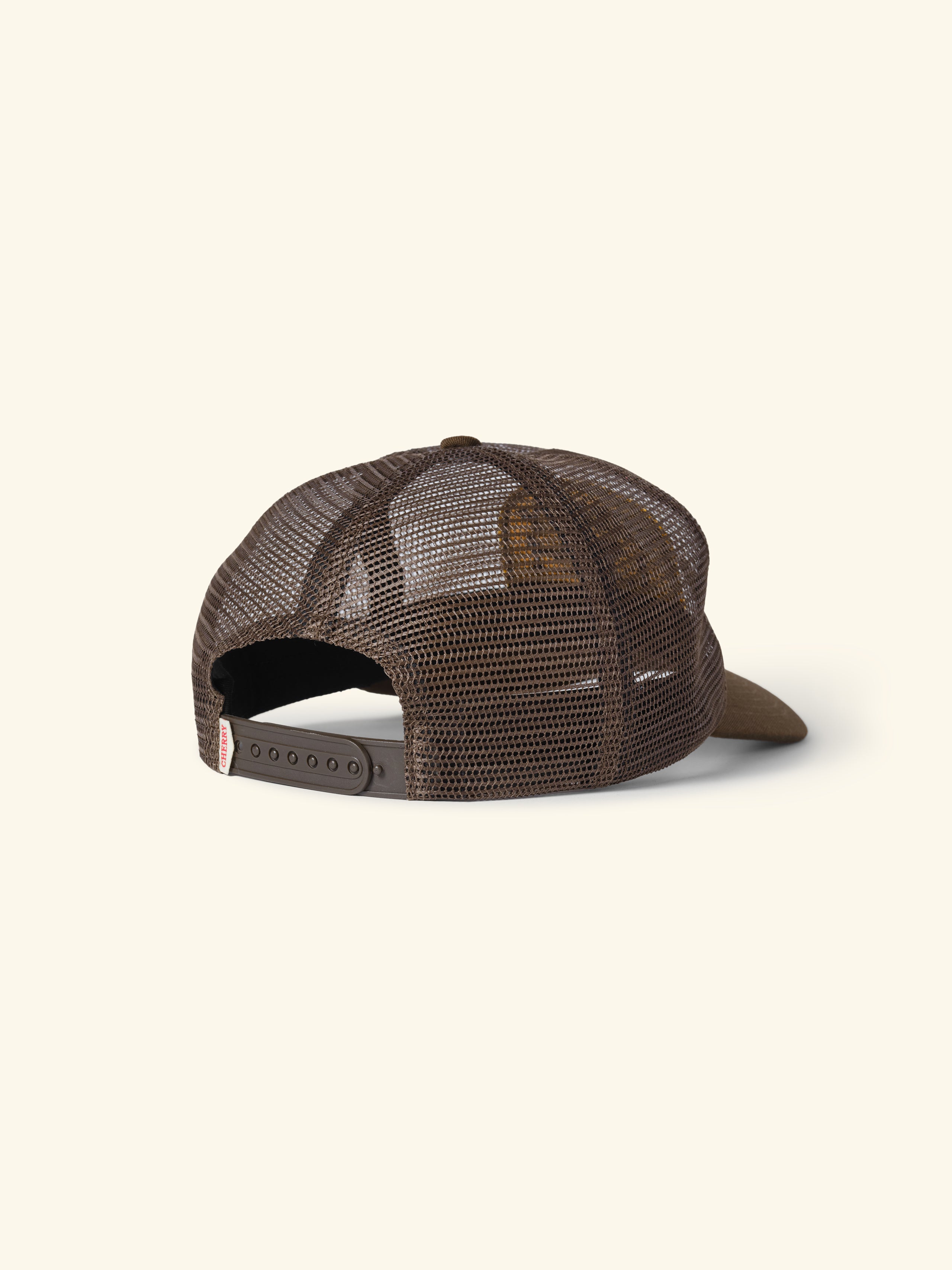 Mesh 5 Panel Trucker (Brown)